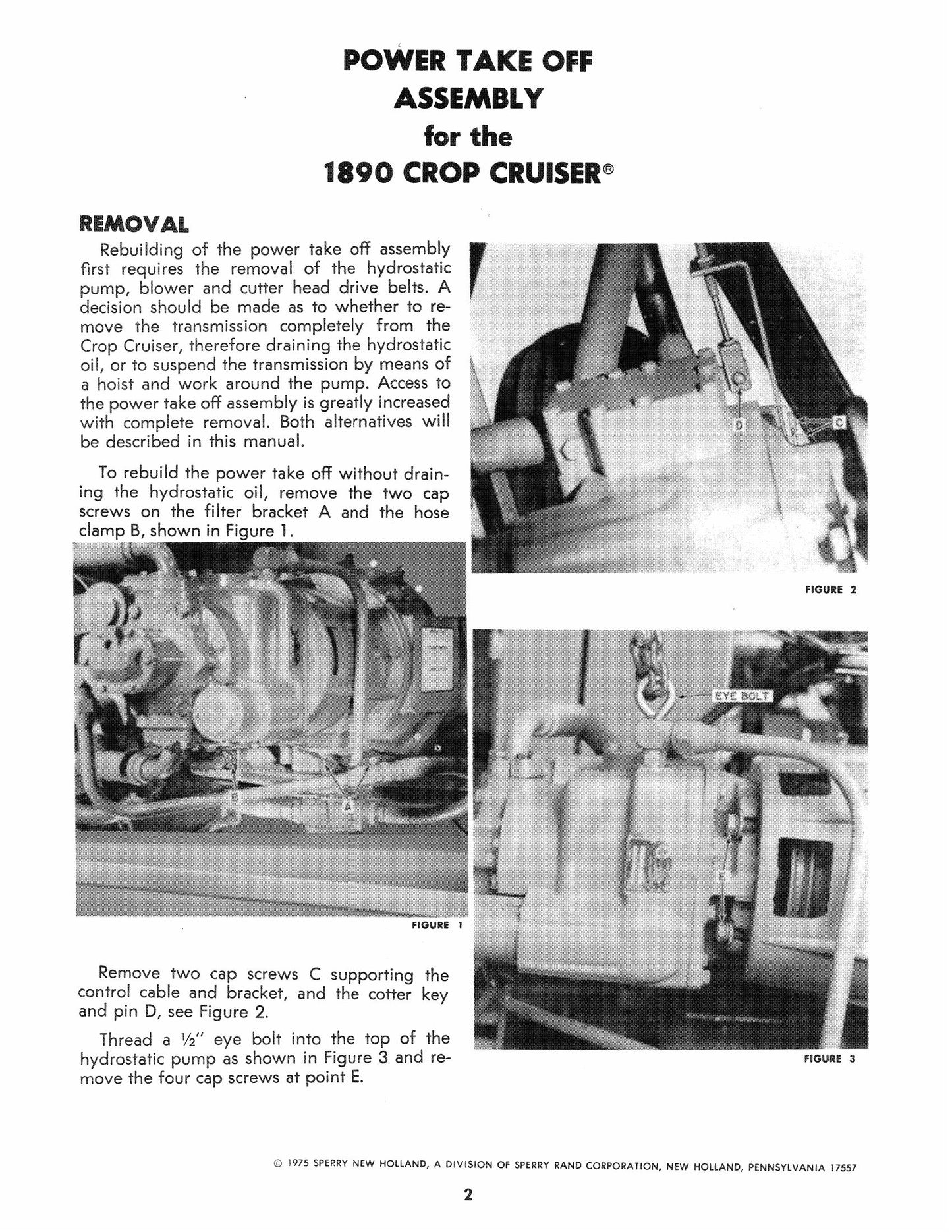 New Holland 1890 Combine Harvester Factory Workshop Service Manual