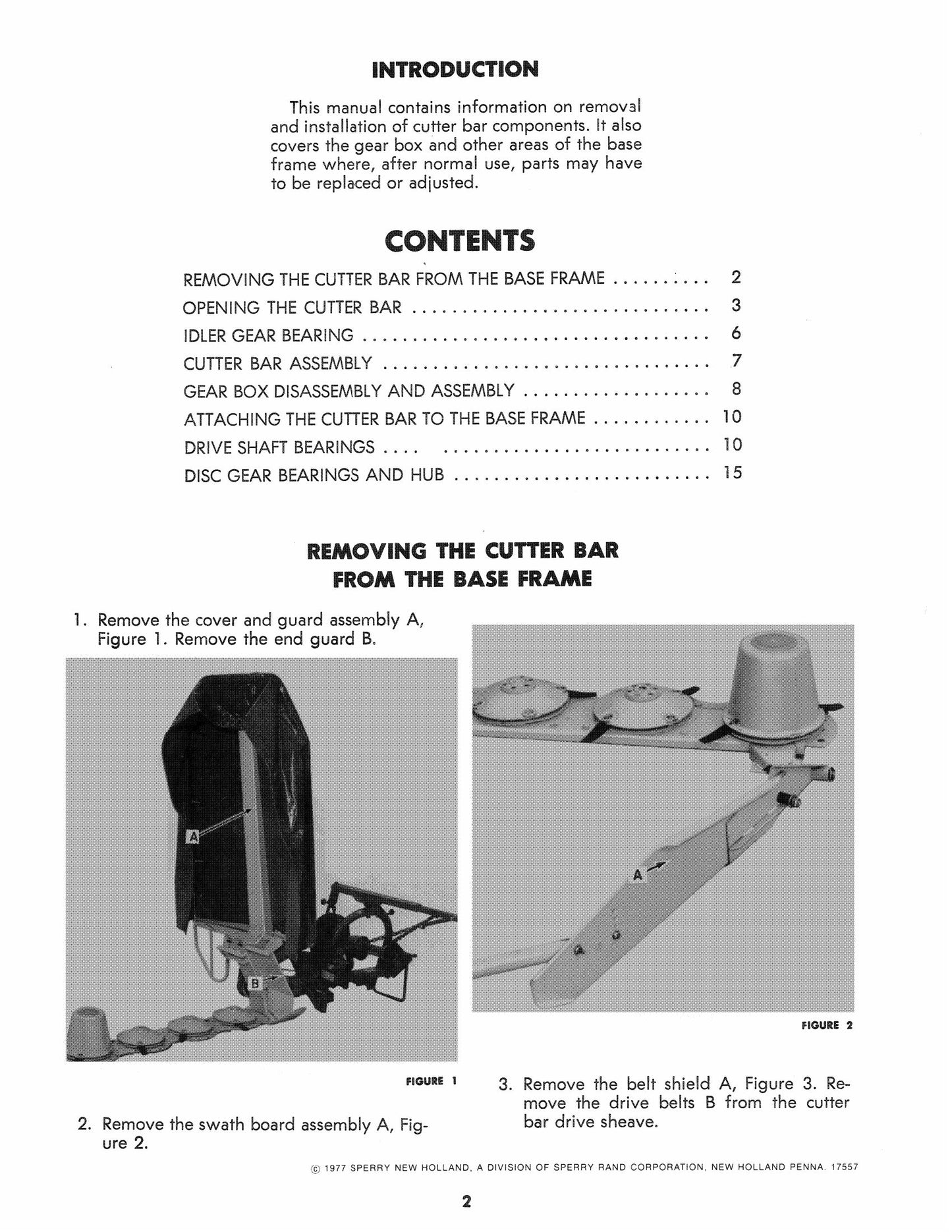 New Holland 438 Disc Mower Factory Workshop Service Manual