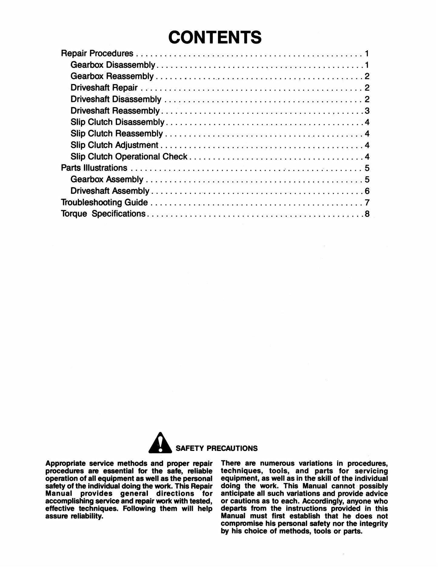 FORD Series 905 Heavy Duty Post Hole Digger Factory Workshop Repair Manual