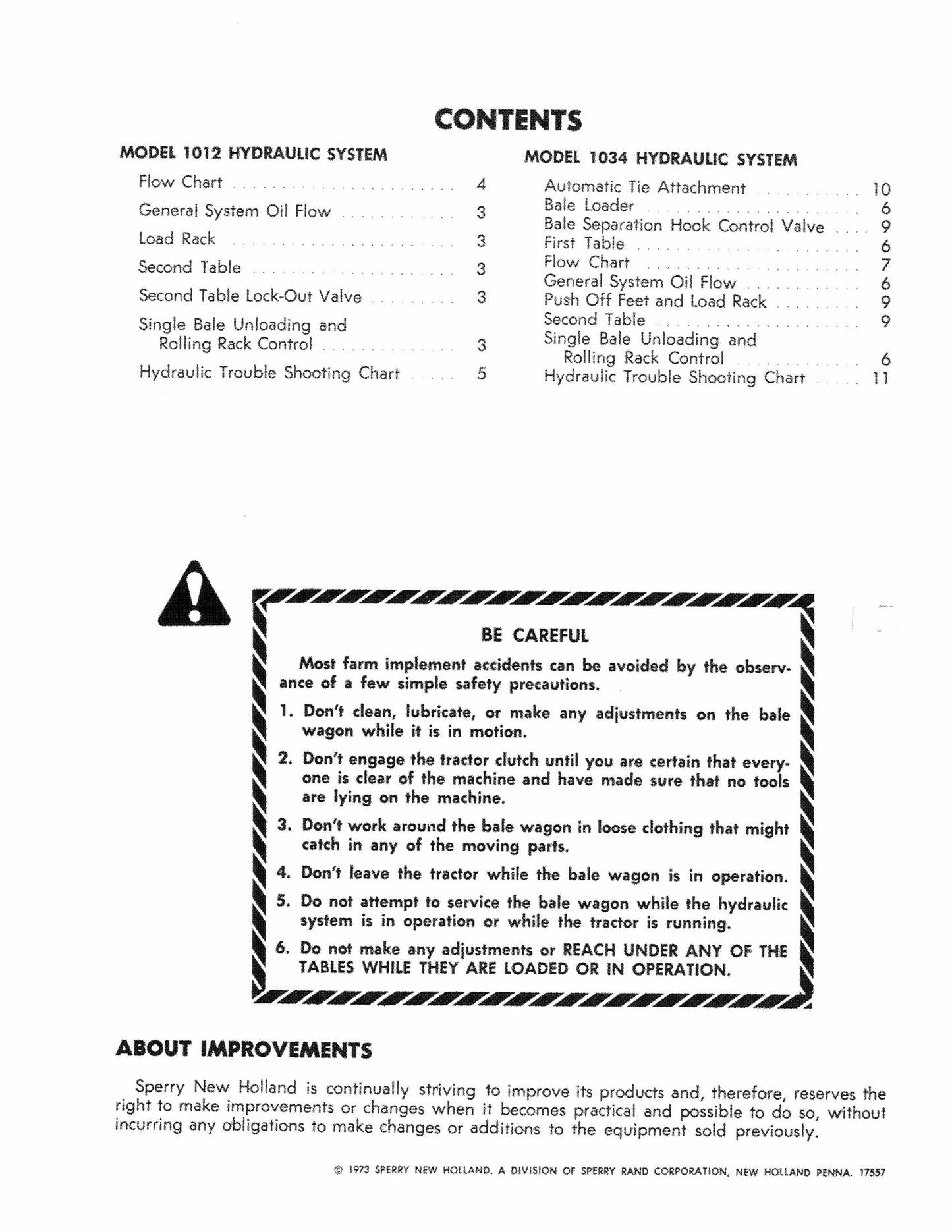 New Holland 1012 1034 Bale Wagon Factory Workshop Service Manual