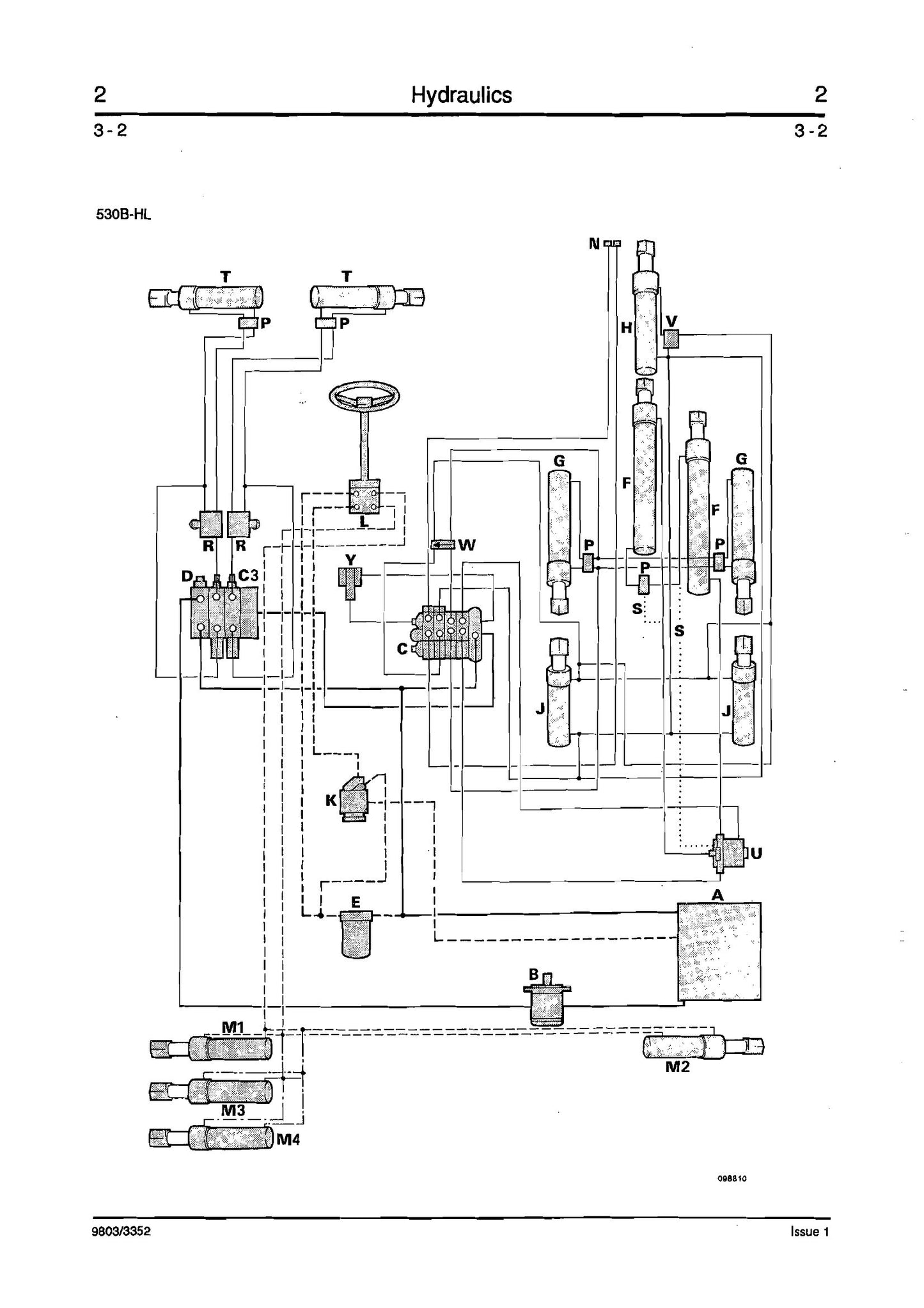 JCB 525B-HL 530B-HL Loadall Factory Workshop Service Manual Supplement 9803/3352