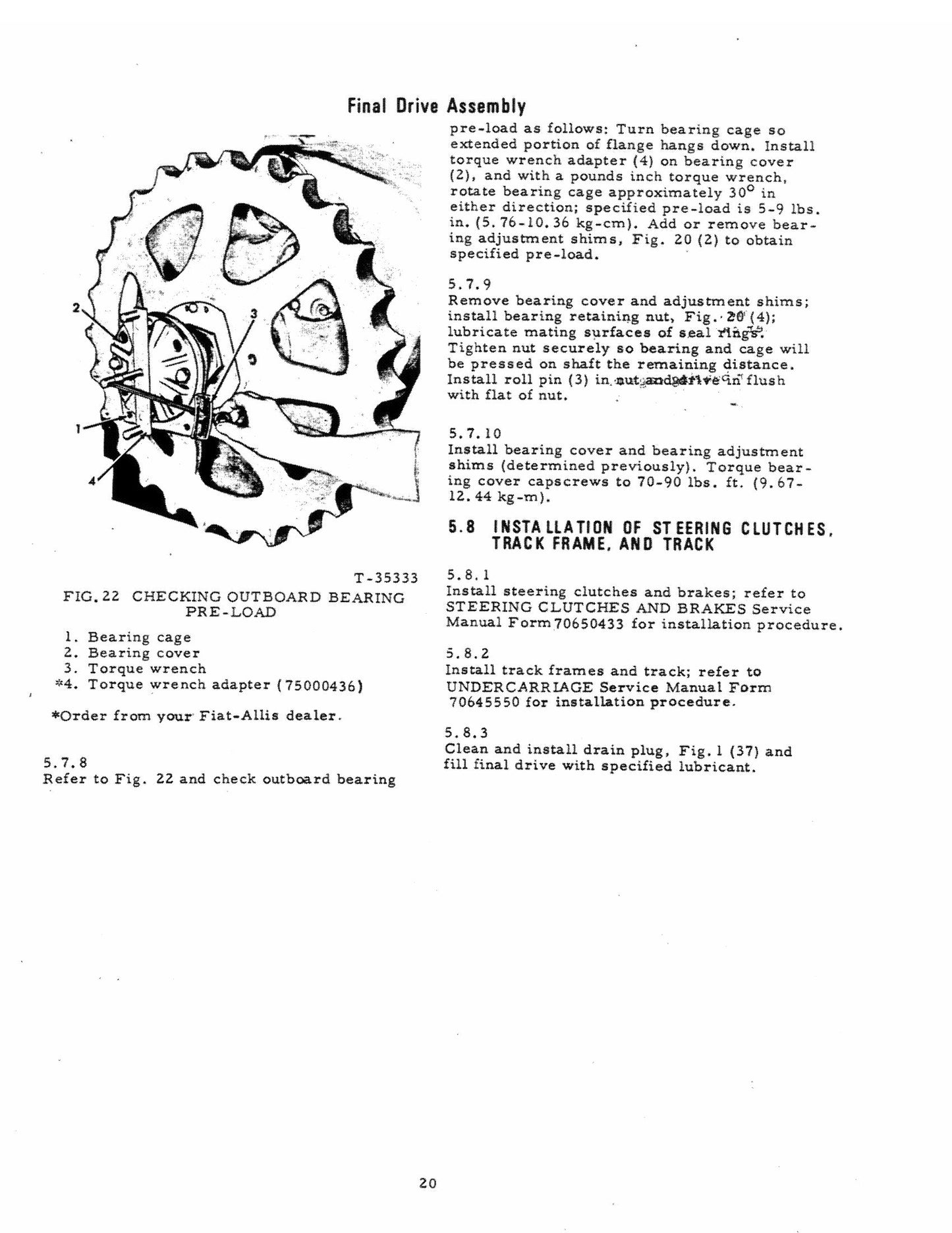 Fiatallis HD-6 6G Crawler Tractor Crawler Loader Factory Workshop Service Manual 70671115