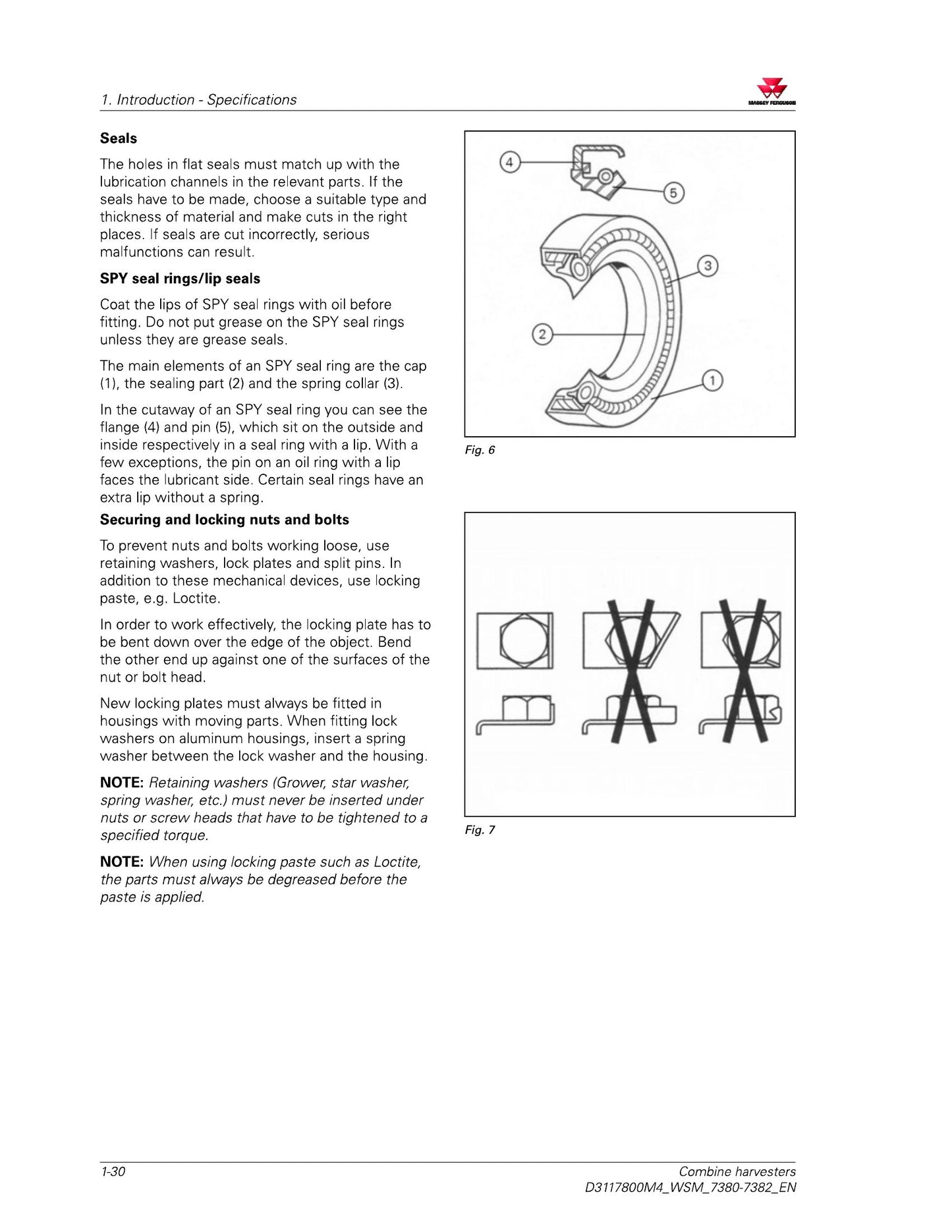 MASSEY FERGUSON MF 7380 MF 7382 Combine Harvester Workshop Factory Workshop Service Manual D3117800M4