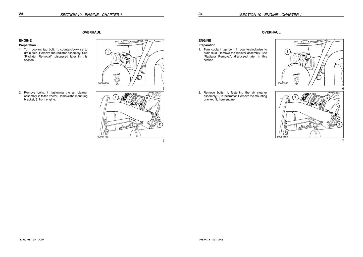 New Holland TC 31DA TC 35DA Tractor Factory Workshop Repair Manual 87537118