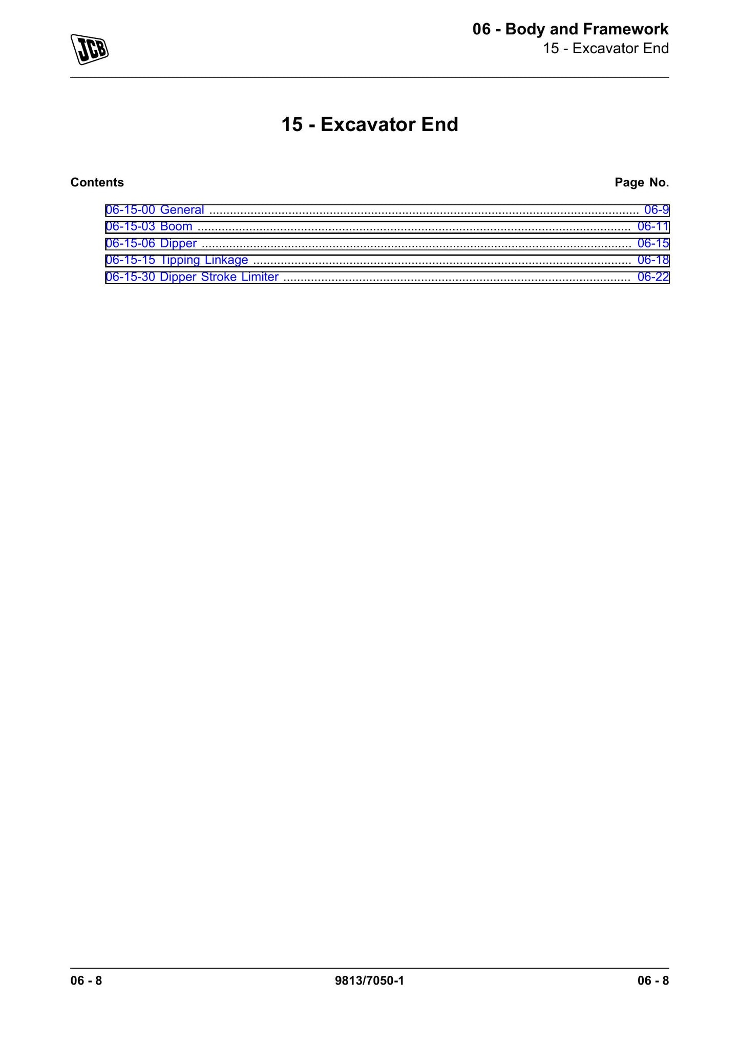 JCB JS115 JS130 JS145 Crawler Excavator Factory Workshop Service Manual 9813/7050