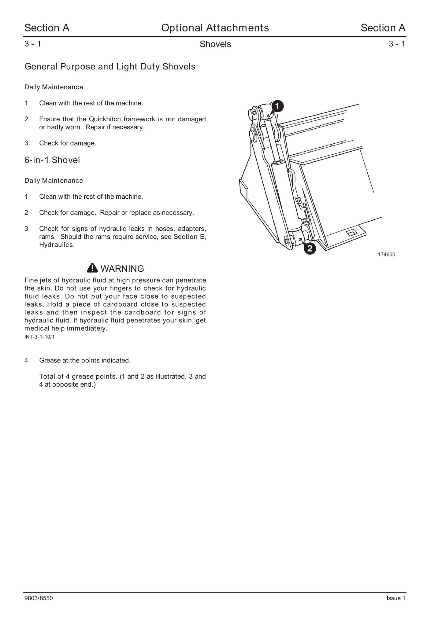JCB 1CX 208S Backhoe Loader Factory Workshop Service Manual 9803/8550