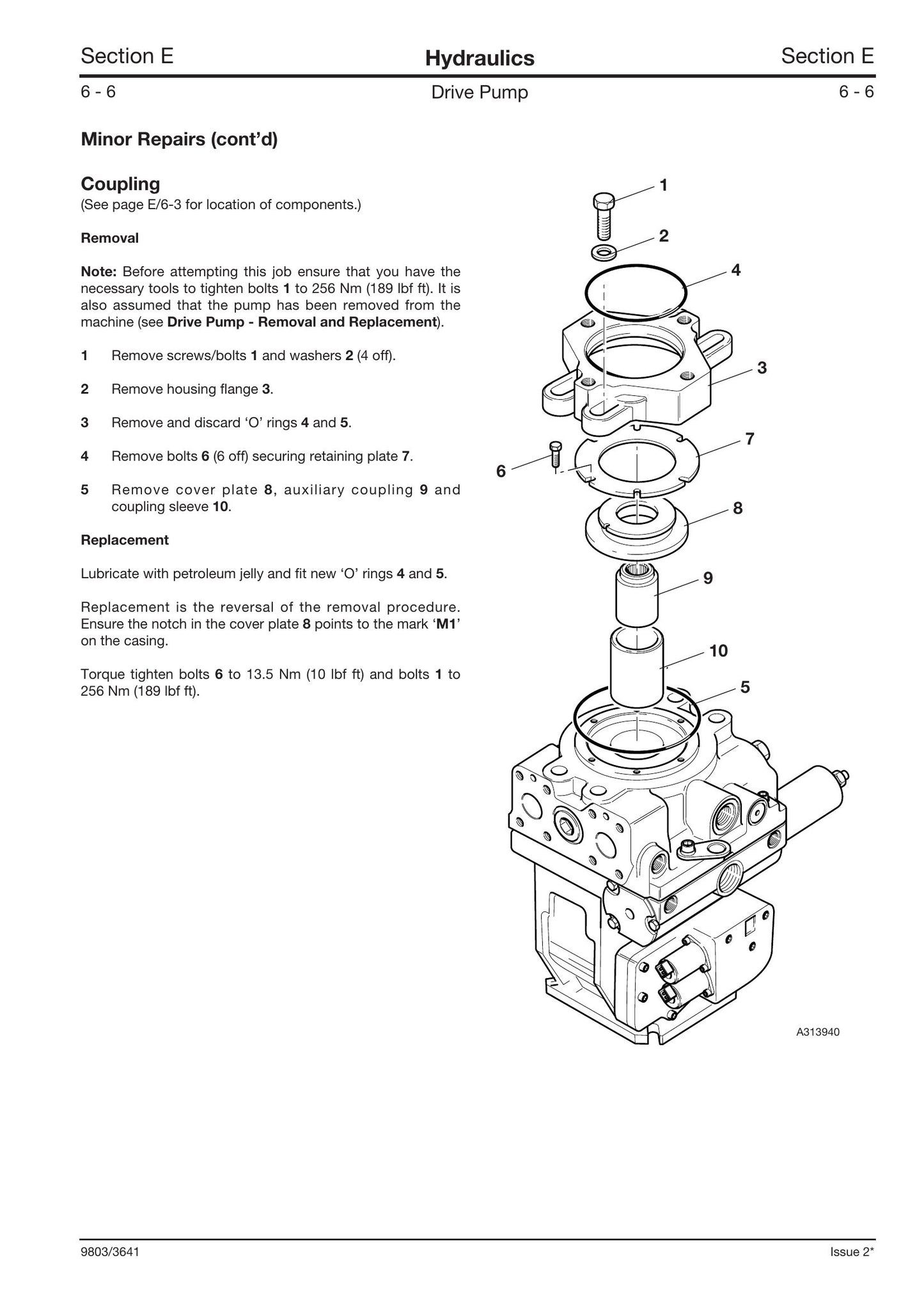 JCB 532H 537H Loadall Factory Workshop Service Manual 9803/3641