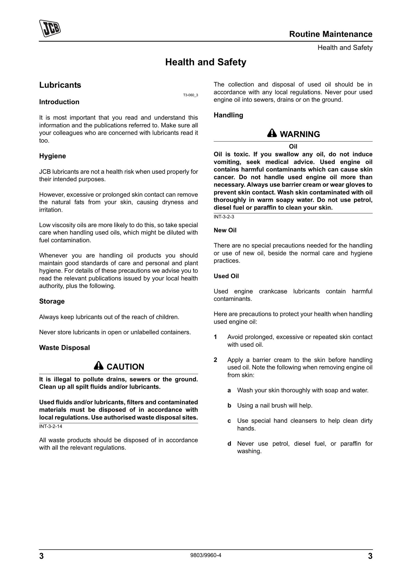 JCB 1CX Skid Steer Loader Factory Workshop Service Manual 9803/9960