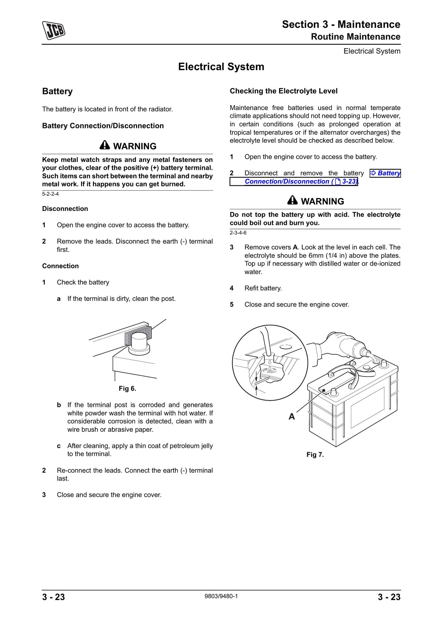 JCB 354 360 Tractor Factory Workshop Service Manual 9803/9480-1