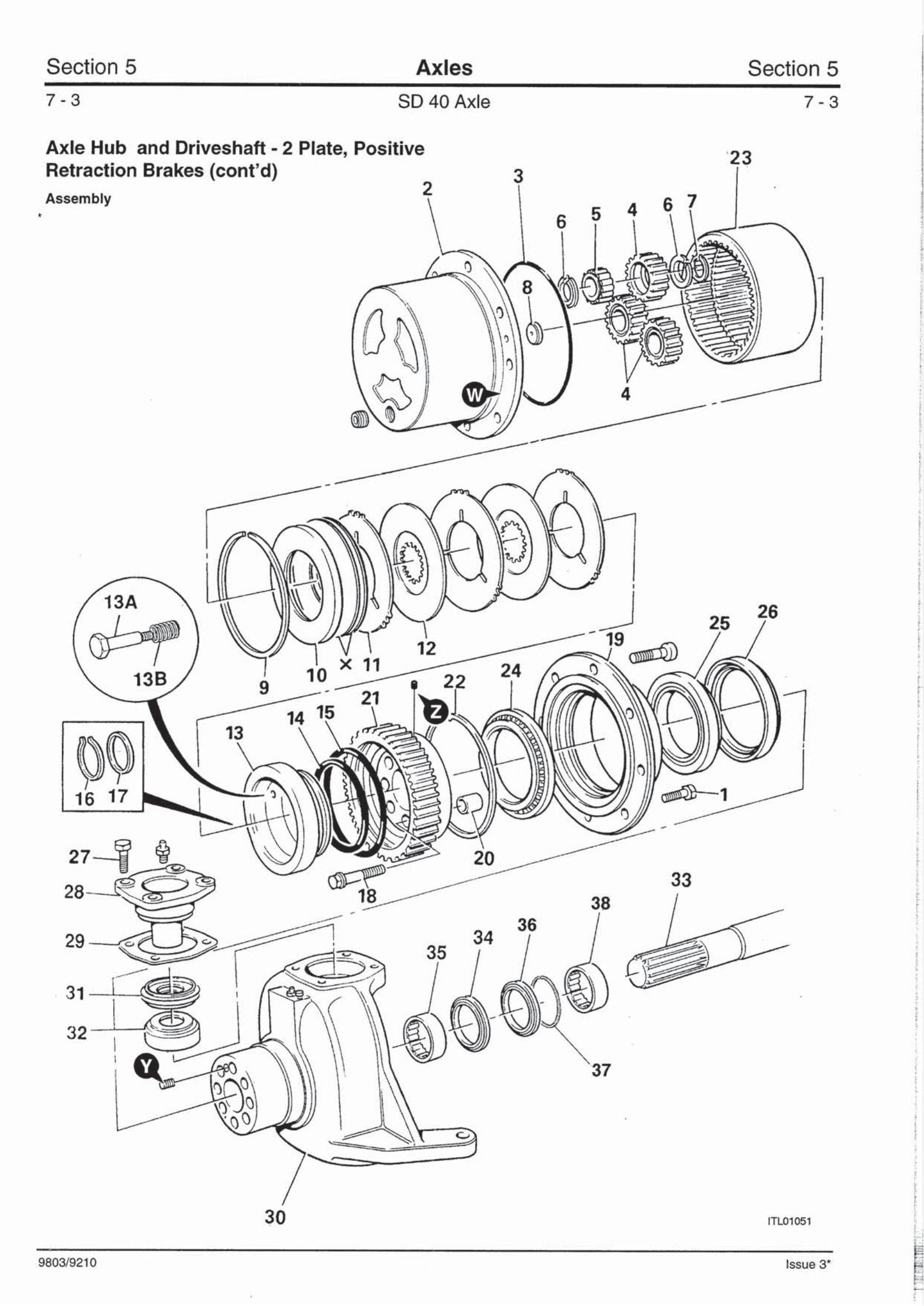 JCB SD 40 AXLES Factory Workshop Service Manual 9803/9210