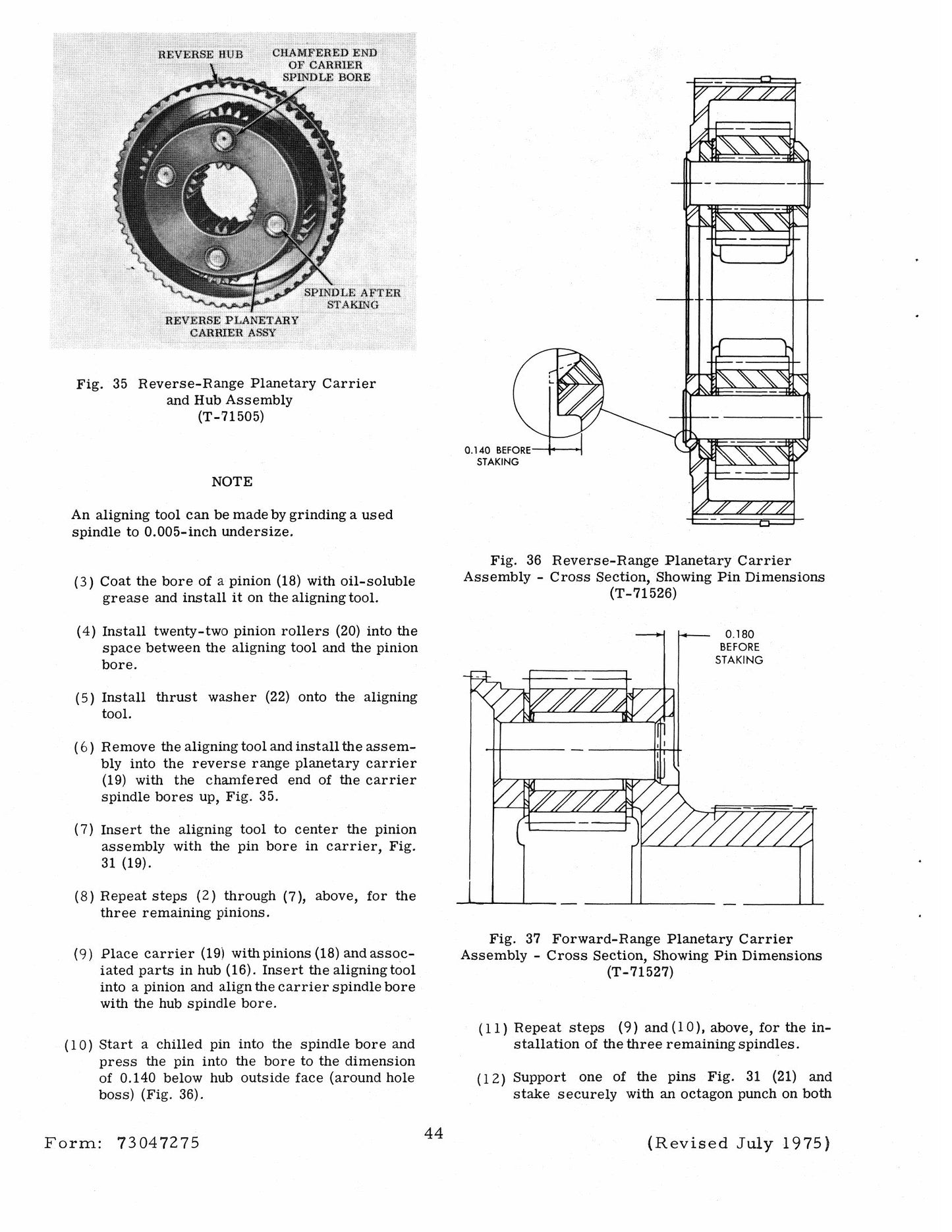 FIAT-ALLIS 545 545H Wheel Loader Factory Workshop Service Manual 73047275
