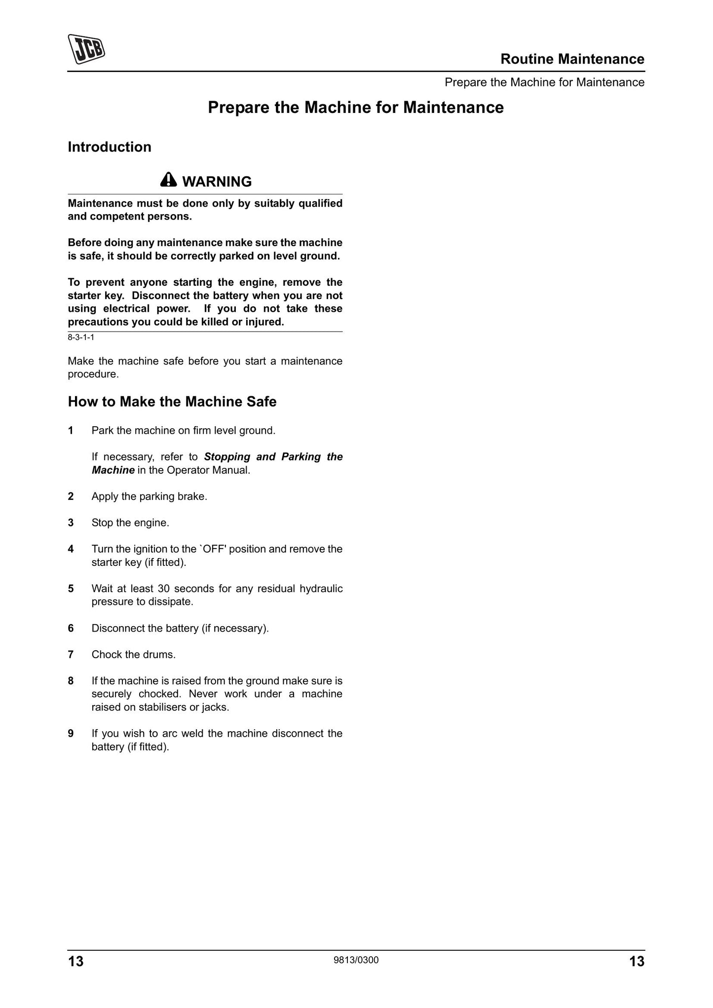 JCB VMD70 VMD100 Roller Factory Workshop Service Manual 9813/0300-