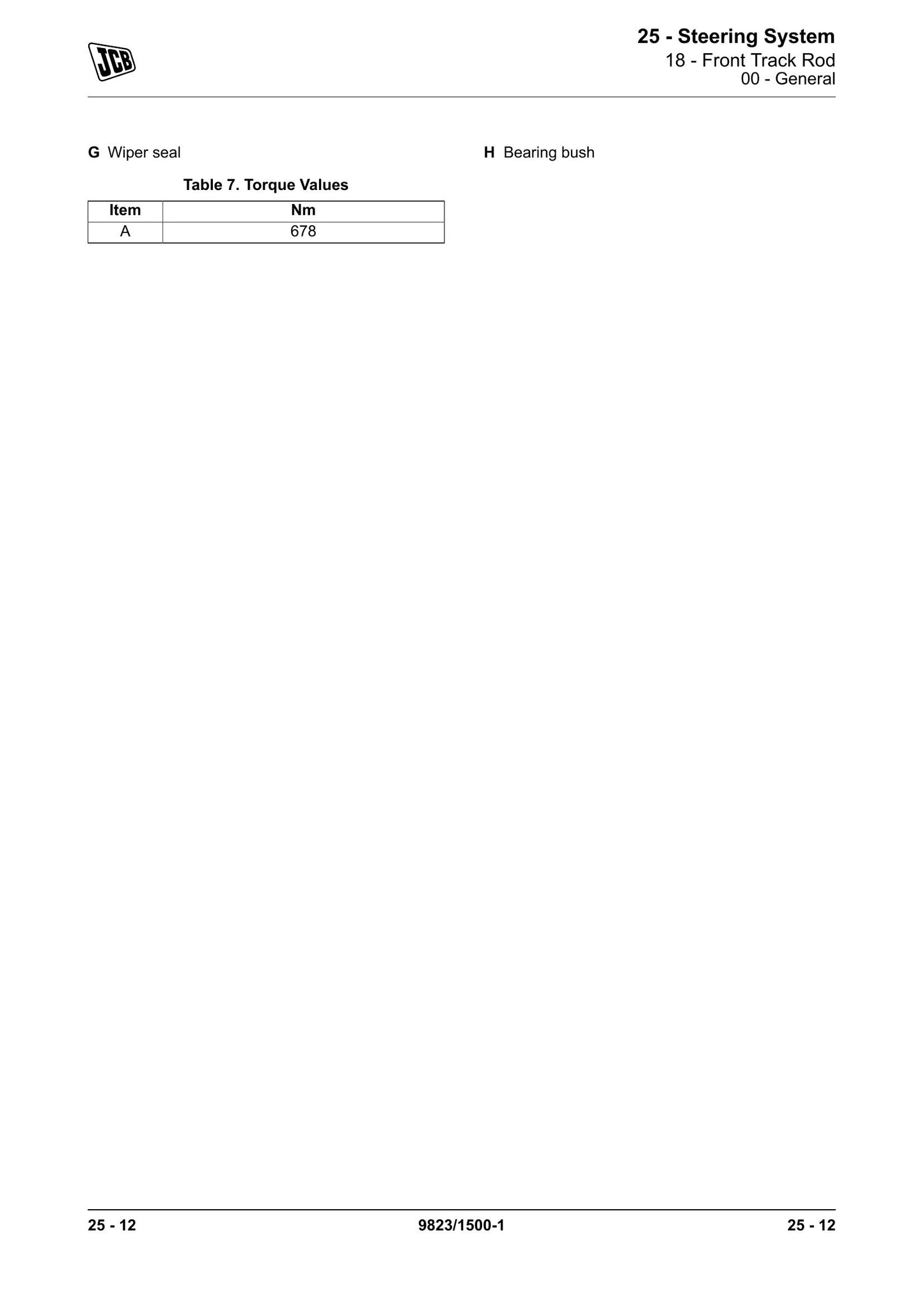 JCB SD70 SD80 Axle Factory Workshop Service Manual 9823/1500
