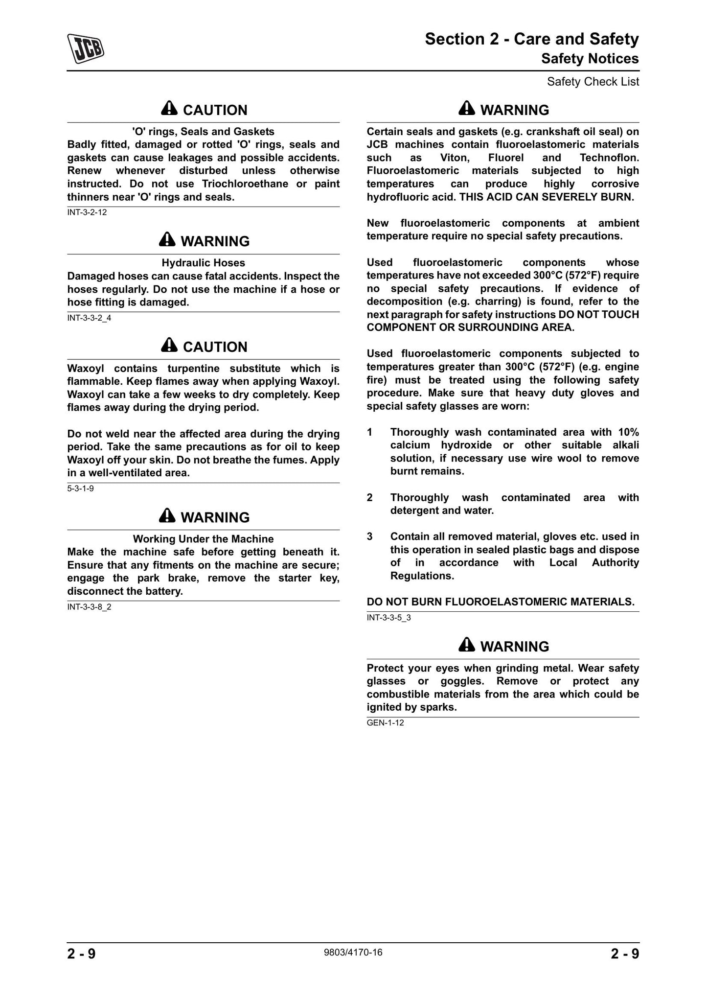 JCB 412S 414S 416S Wheel Loader Factory Workshop Service Manual 9803/4170