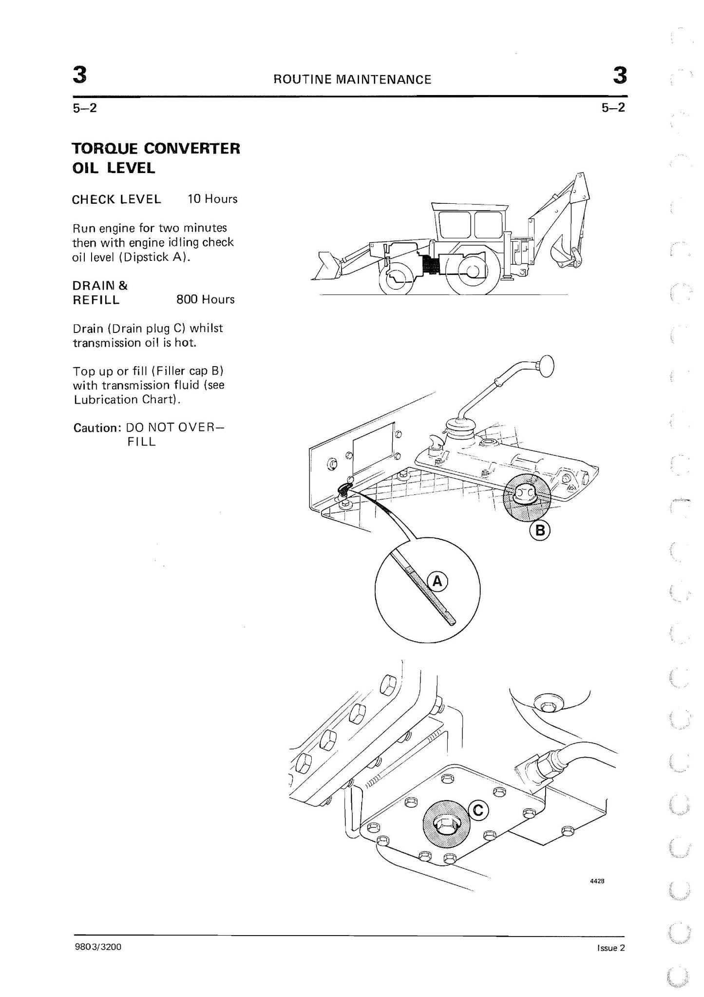 JCB 2D 2DS 3 3C 3CS 3D 700 Backhoe Loader Factory Workshop Service Manual 9803/3200