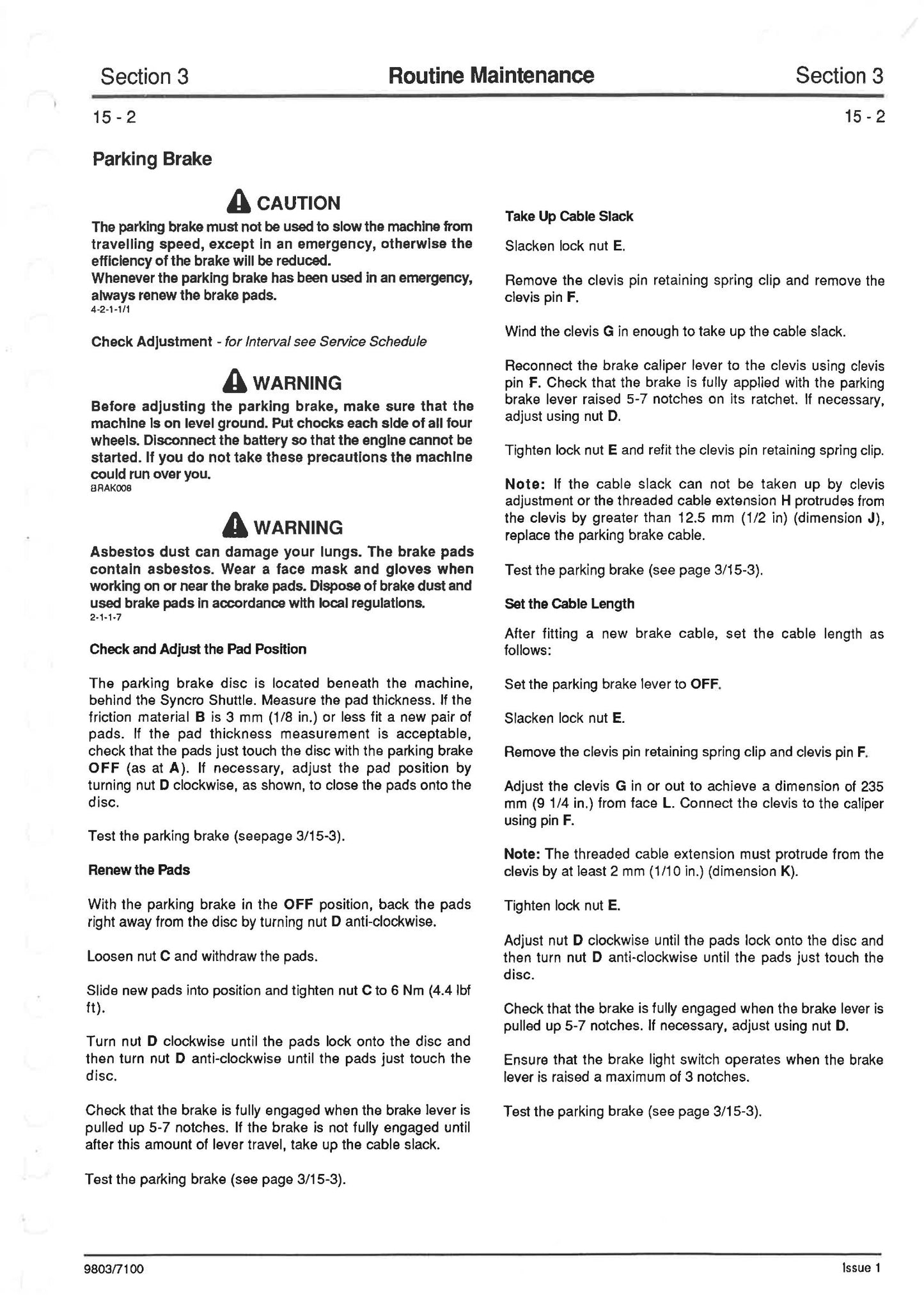 JCB 2CX Backhoe Loader Factory Workshop Service Manual 9803/7100
