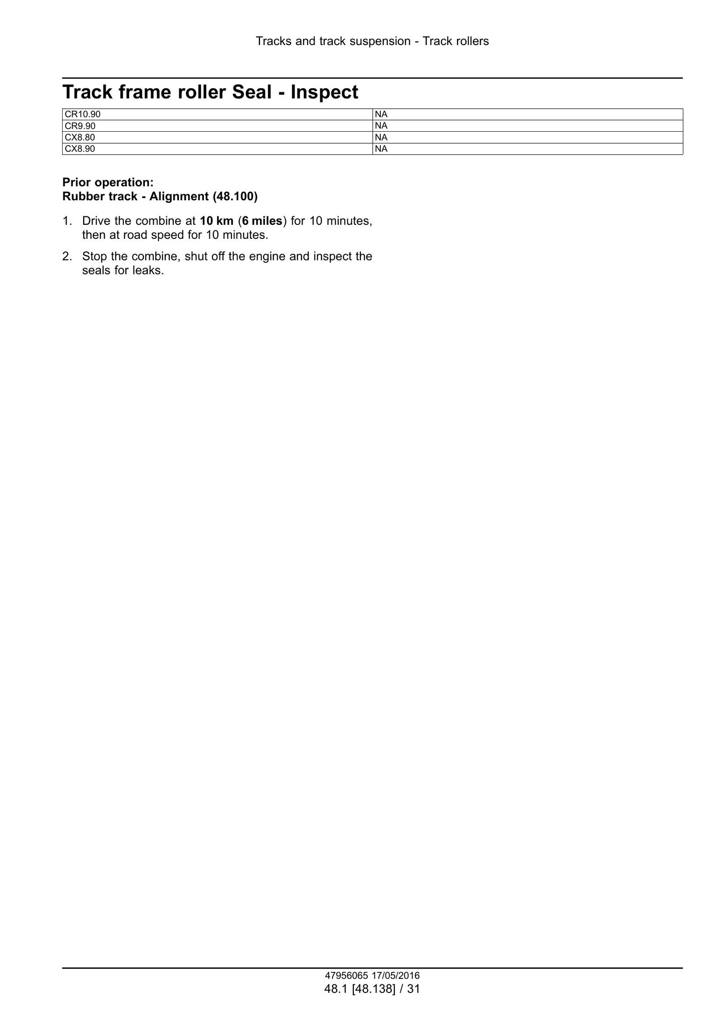 New Holland CR10.90 CR8.90 CR9.90 CX8.80 CX8.90 Combine Factory Workshop Service Manual 48017724
