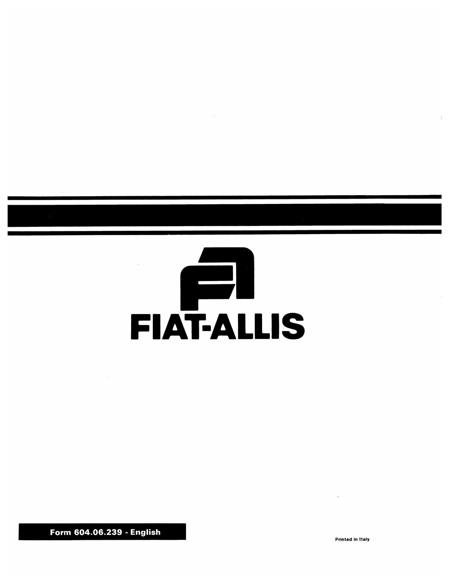 FIAT-ALLIS 10-C Crawler Dozer Factory Workshop Service Manual 604.06.239