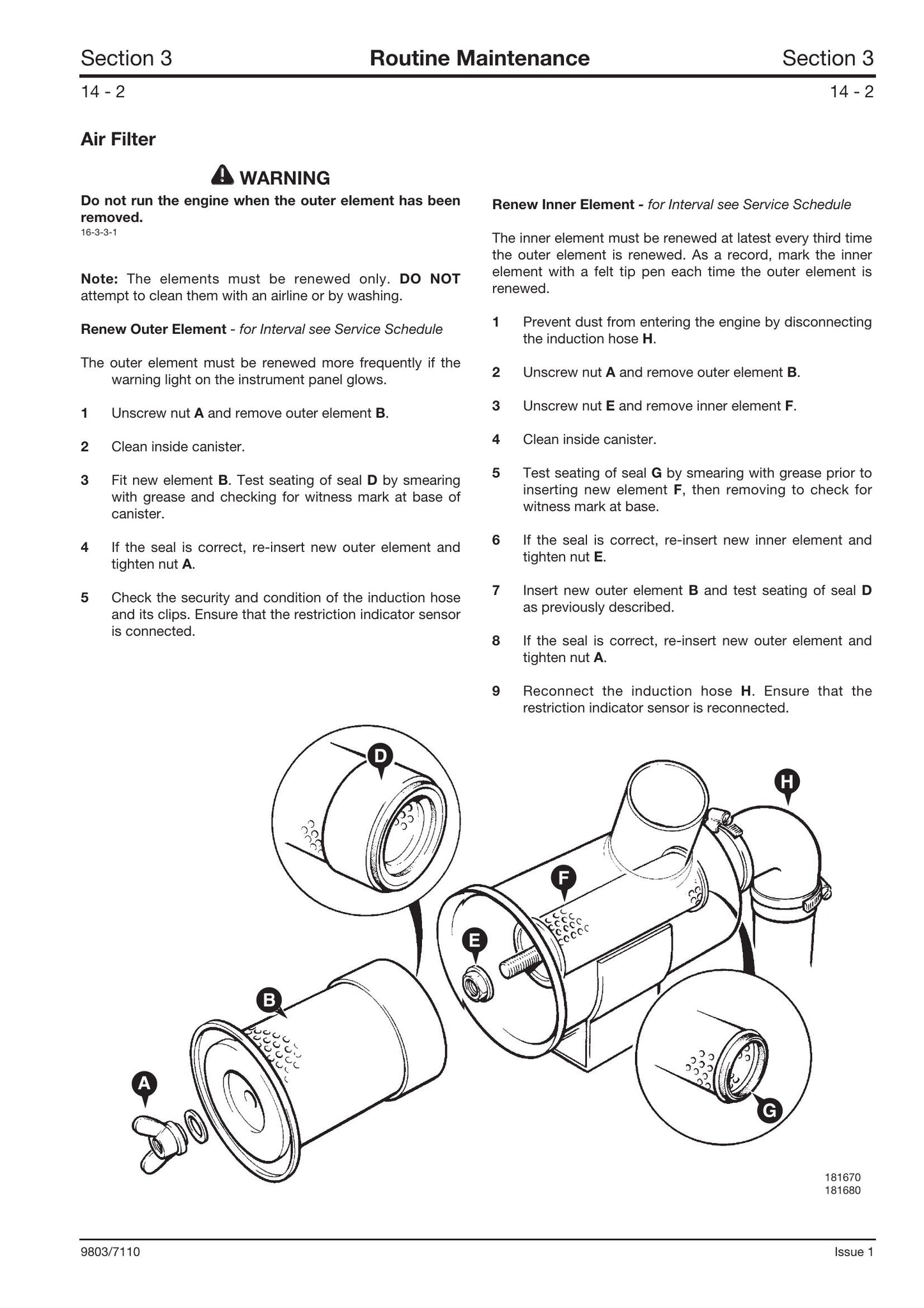 JCB 2CX 2DX 210 212 Backhoe Loader Factory Workshop Service Manual 9803/7110