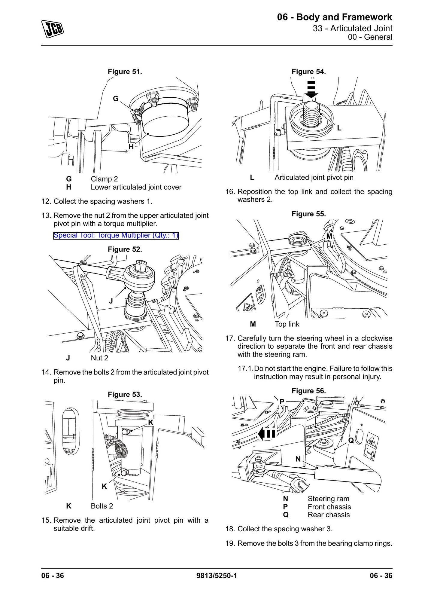 JCB 2TFT 2THS 2TST 3.5TST 3TFT 3TST Telehandler Factory Workshop Service Manual 9813/5250