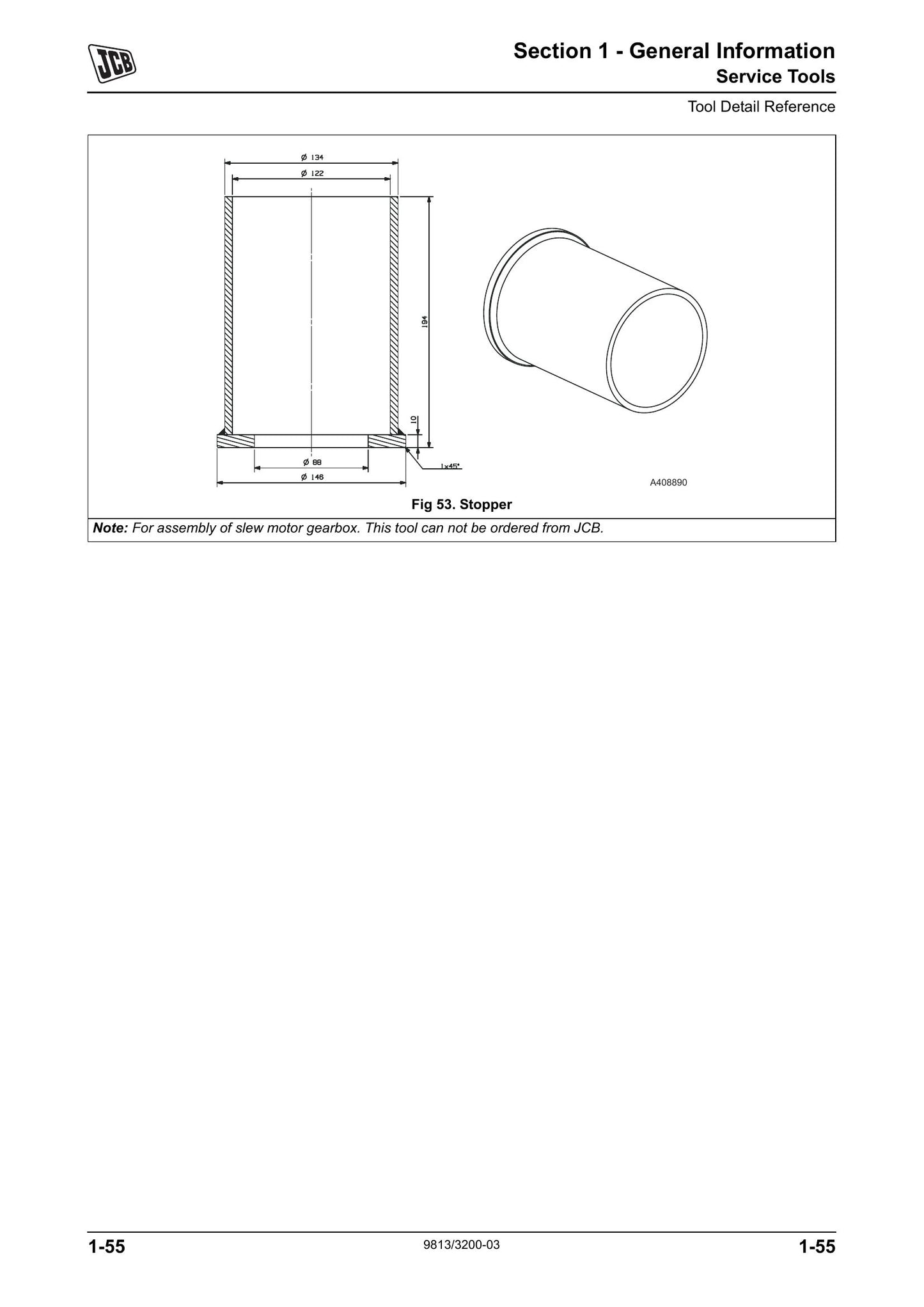 JCB JS 200 Series Crawler Excavator Factory Workshop Service Manual 9813/3200-03
