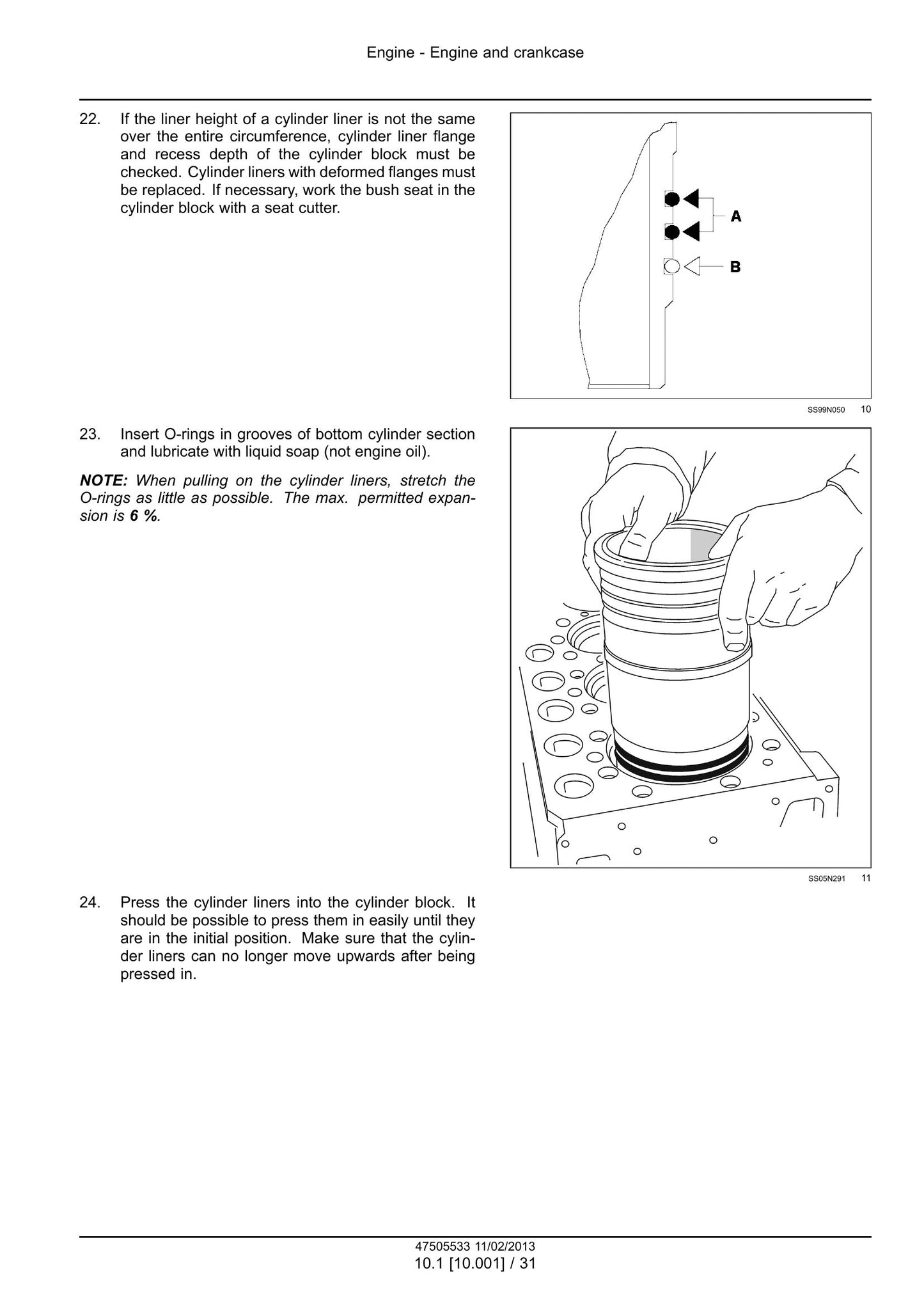 New Holland T7510 T7520 T7530 T7540 T7550 Tractor Factory Workshop Service Manual 47505533