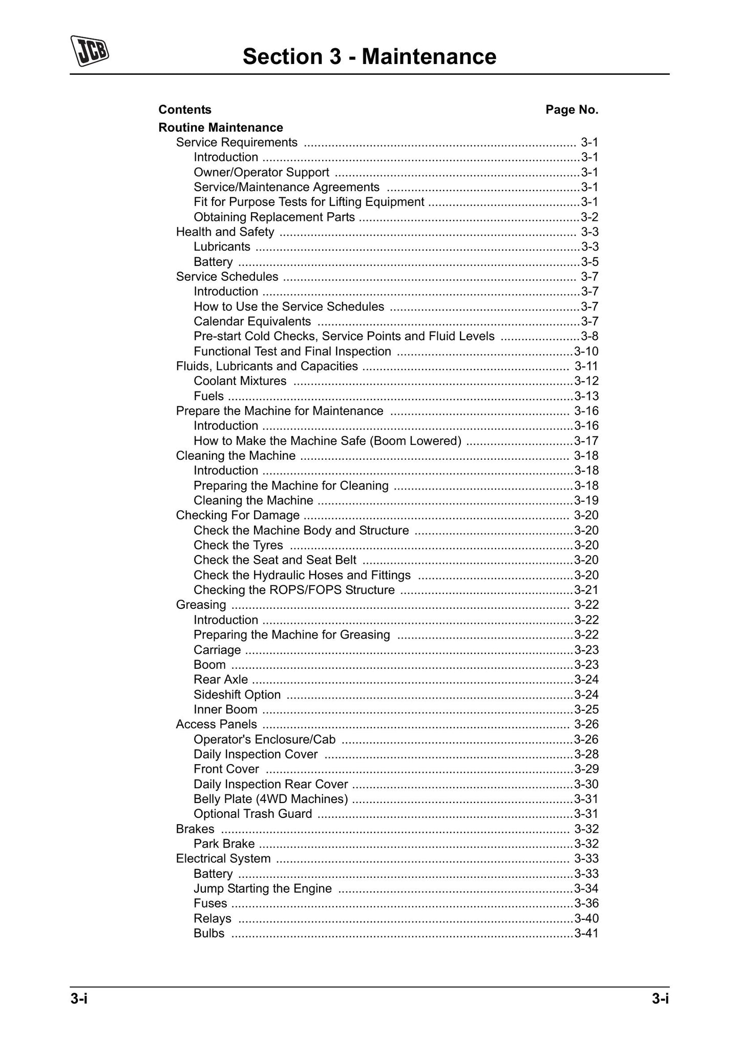 JCB Teletruk Factory Workshop Service Manual 9803/9510