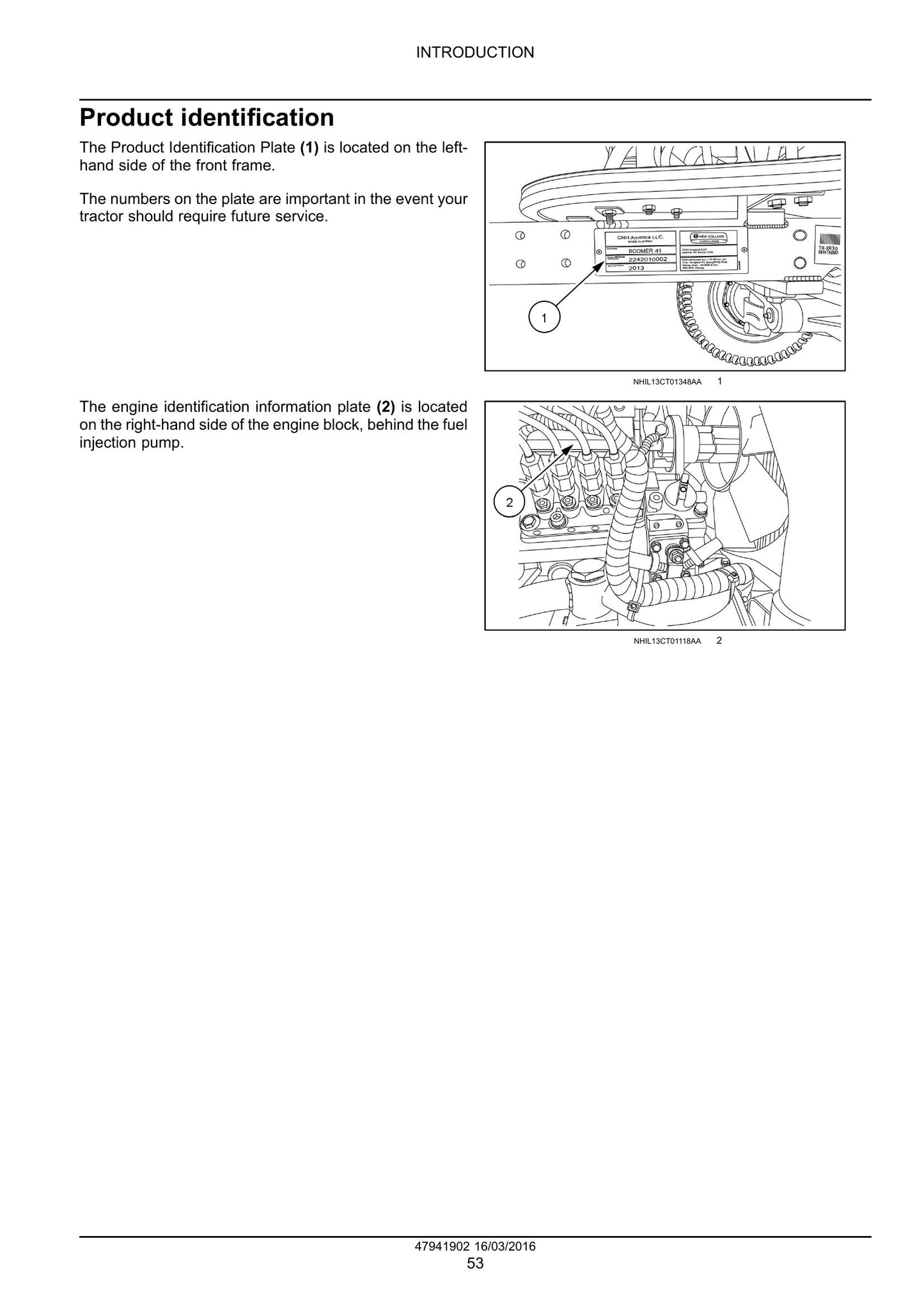 New Holland Boomer 41 Boomer 47 Tractor Factory Workshop Service Manual 47941902