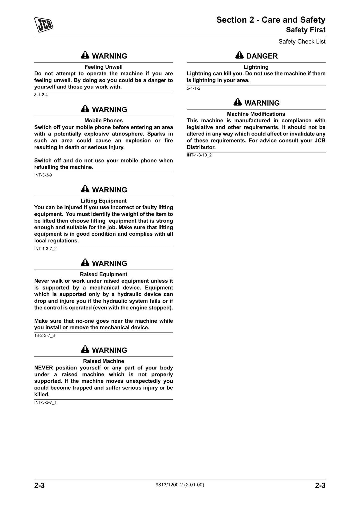 JCB 3200 3230 Tractor Factory Workshop Service Manual 9813/1200-2