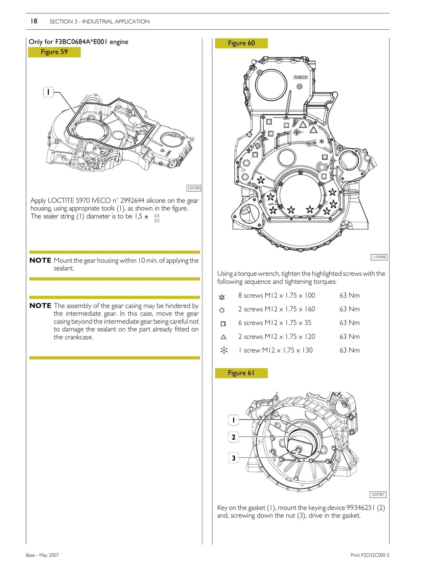 New Holland CURSOR (F3C) Engine Factory Workshop Repair Manual 87737594