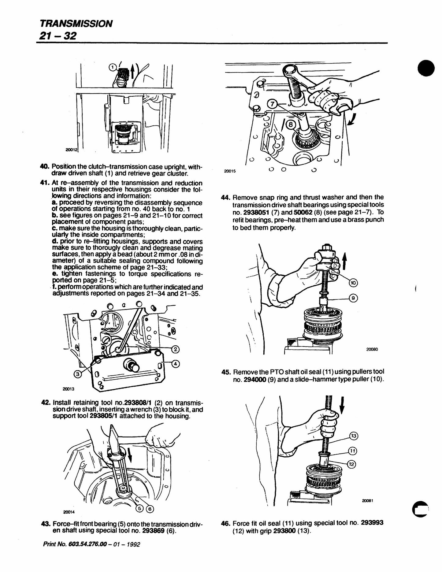 FIATAGRI F100 F110 F120 F130 Turbo Tractor Workshop Manual 06910101