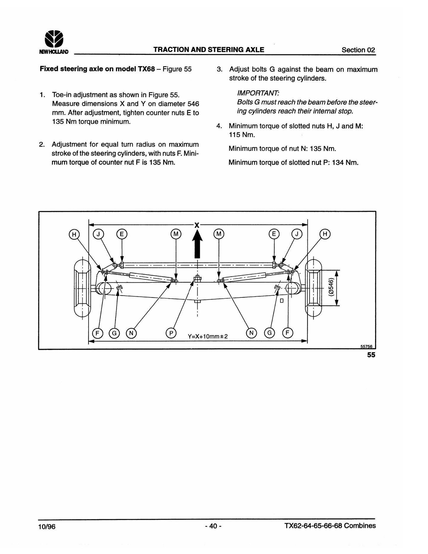 New Holland TX66 TX68 Combine Factory Workshop Repair Manual 86603390