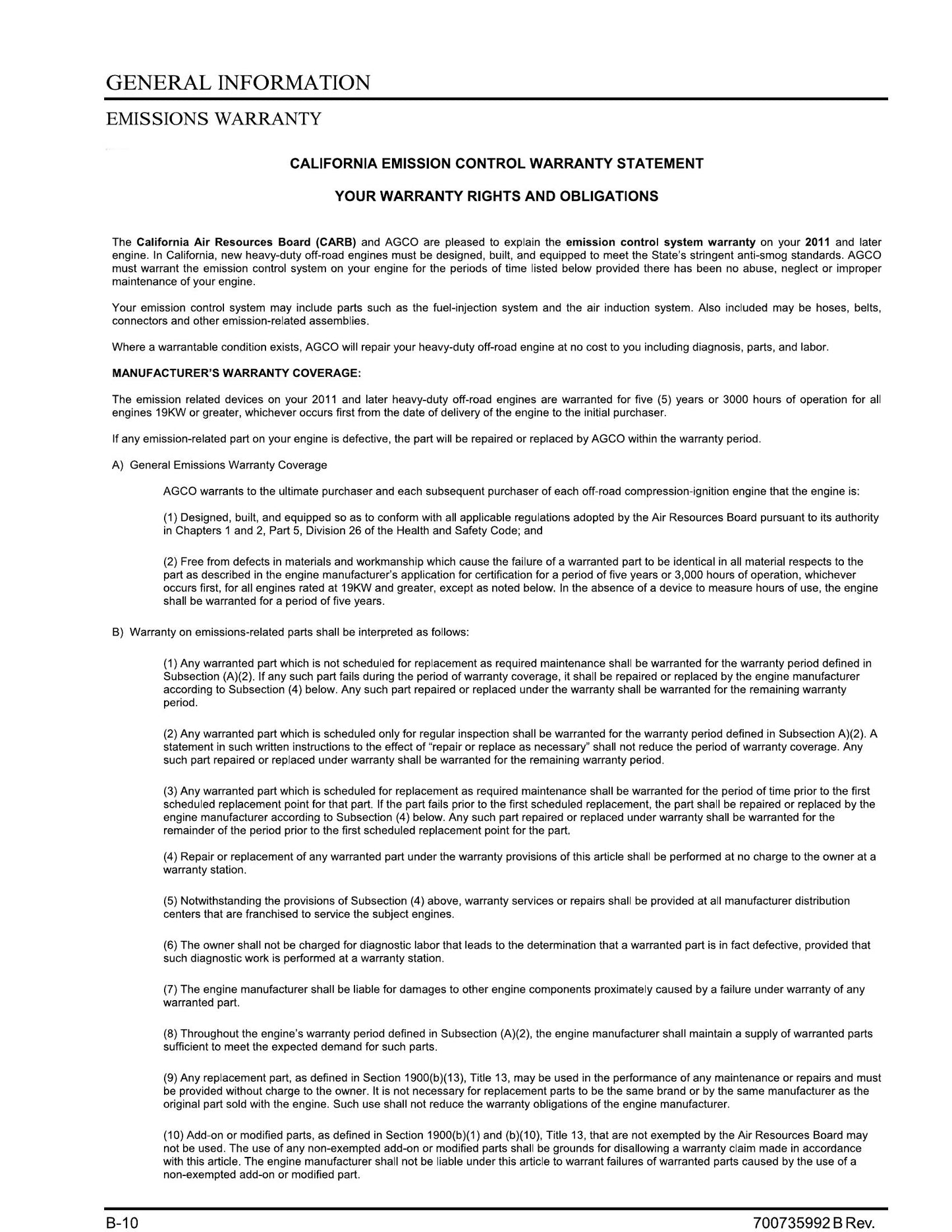MASSEY FERGUSON 9530 CE Combine Harvester Factory Workshop Operator Manual (EN)