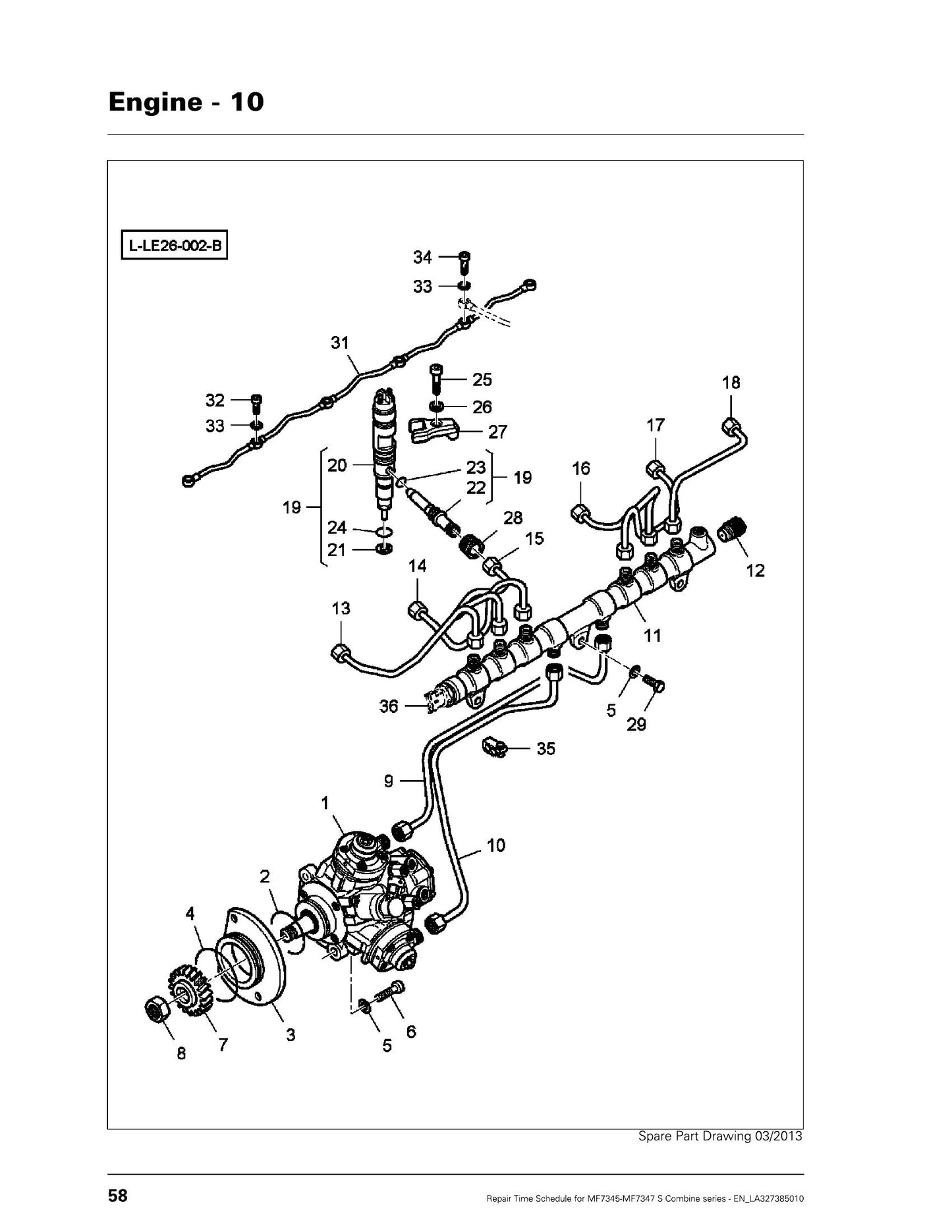 MASSEY FERGUSON MF7345 MF7347 S Combine Series Repair Time Schedule EN_LA327385010