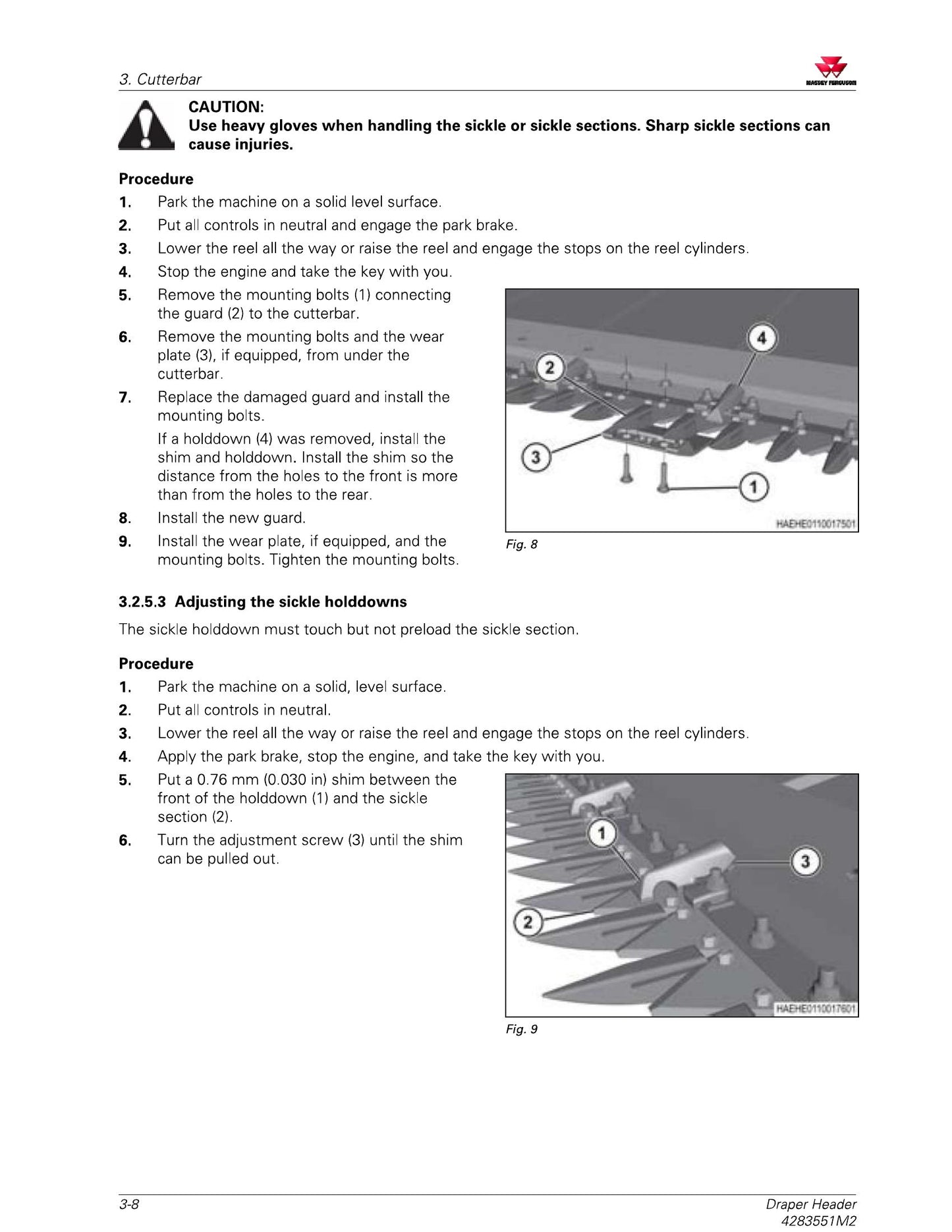 MASSEY FERGUSON 5300 Draper Header Workshop Factory Workshop Service Manual 4283551M2