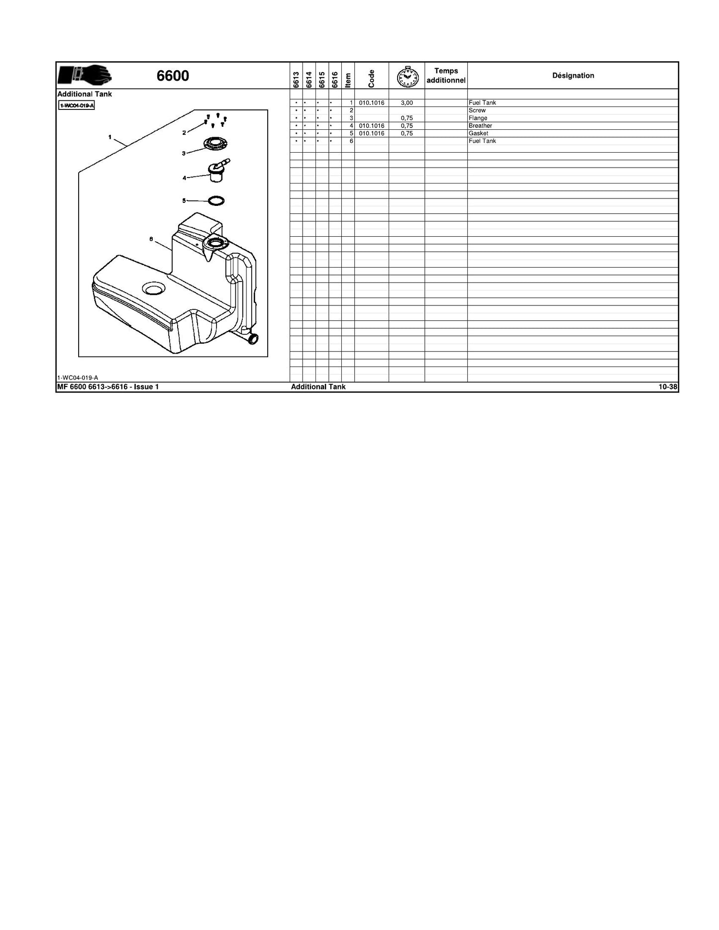MASSEY FERGUSON MF 6600 Tractor Factory Workshop Parts Catalog 7060607M2