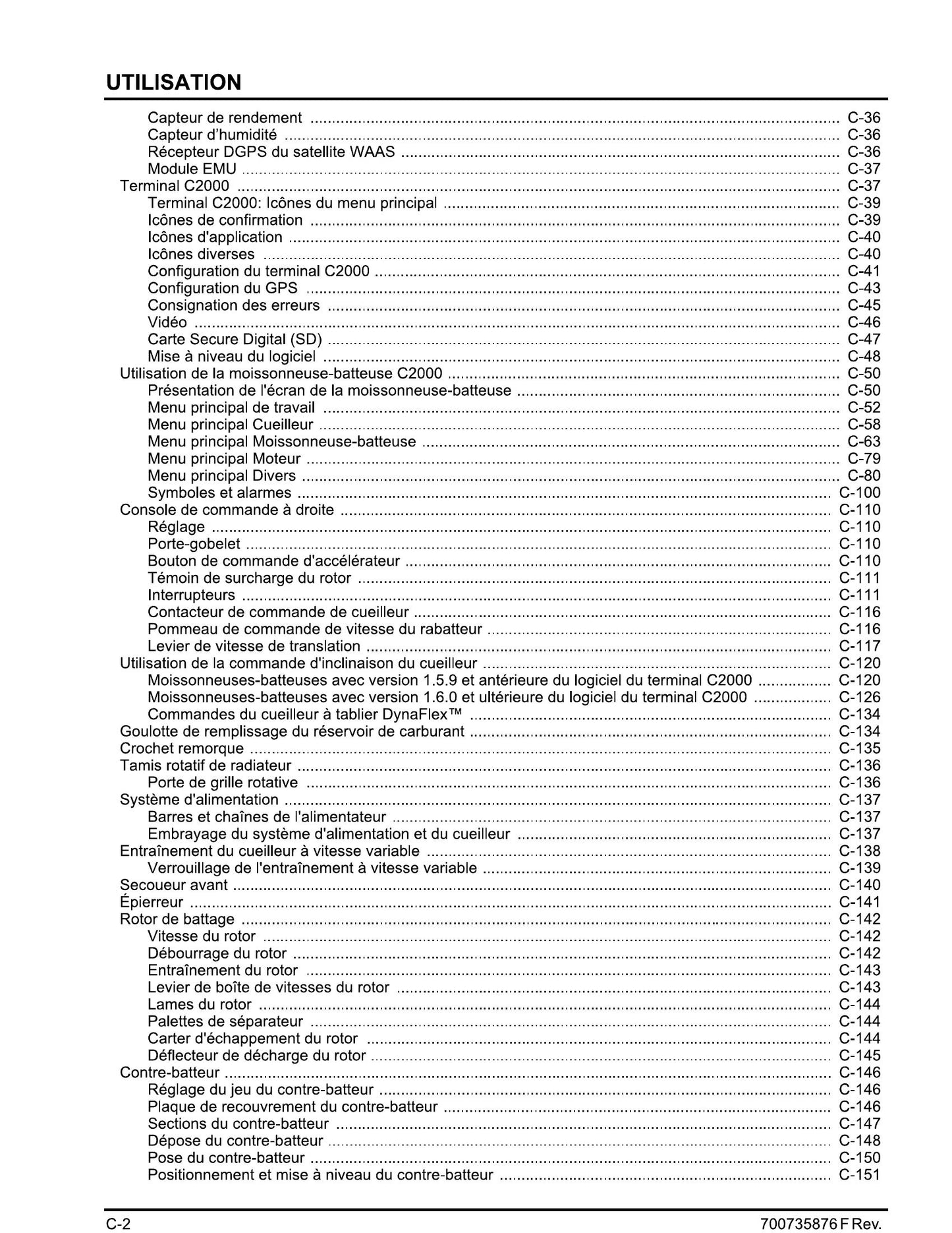 MASSEY FERGUSON MF9005 9695 9795 Combine Harvester Factory Workshop Operator Manual (FR)