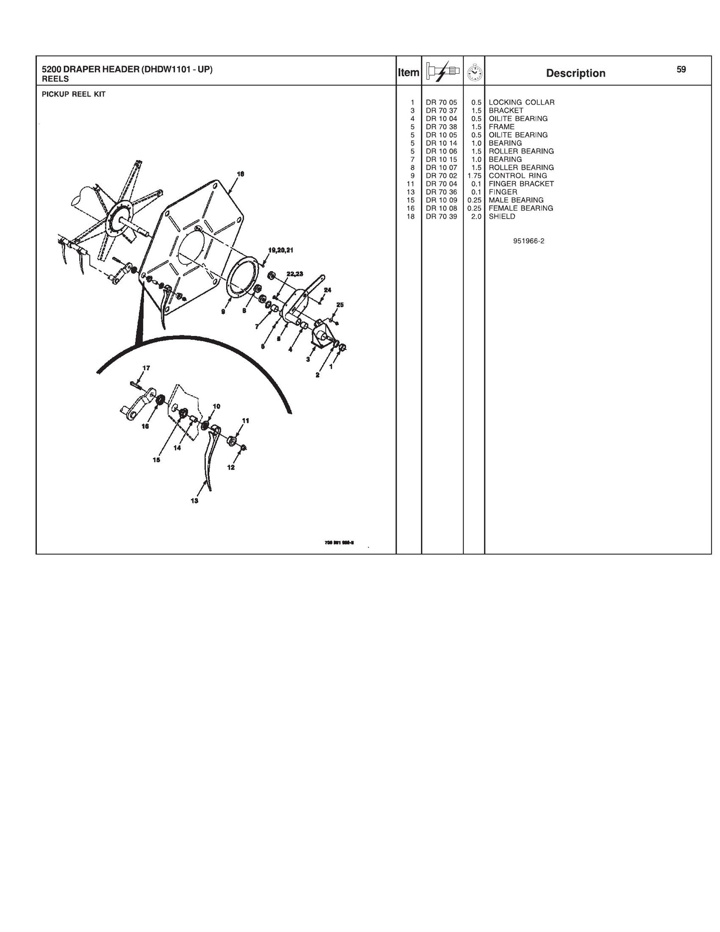AGCO 5200 Draper Header Repair Time Schedule Form Number 4283493M3