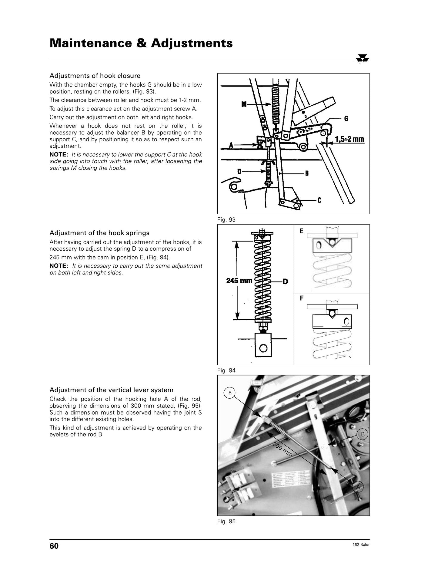MASSEY FERGUSON MF 162 Baler Operator Instruction Book