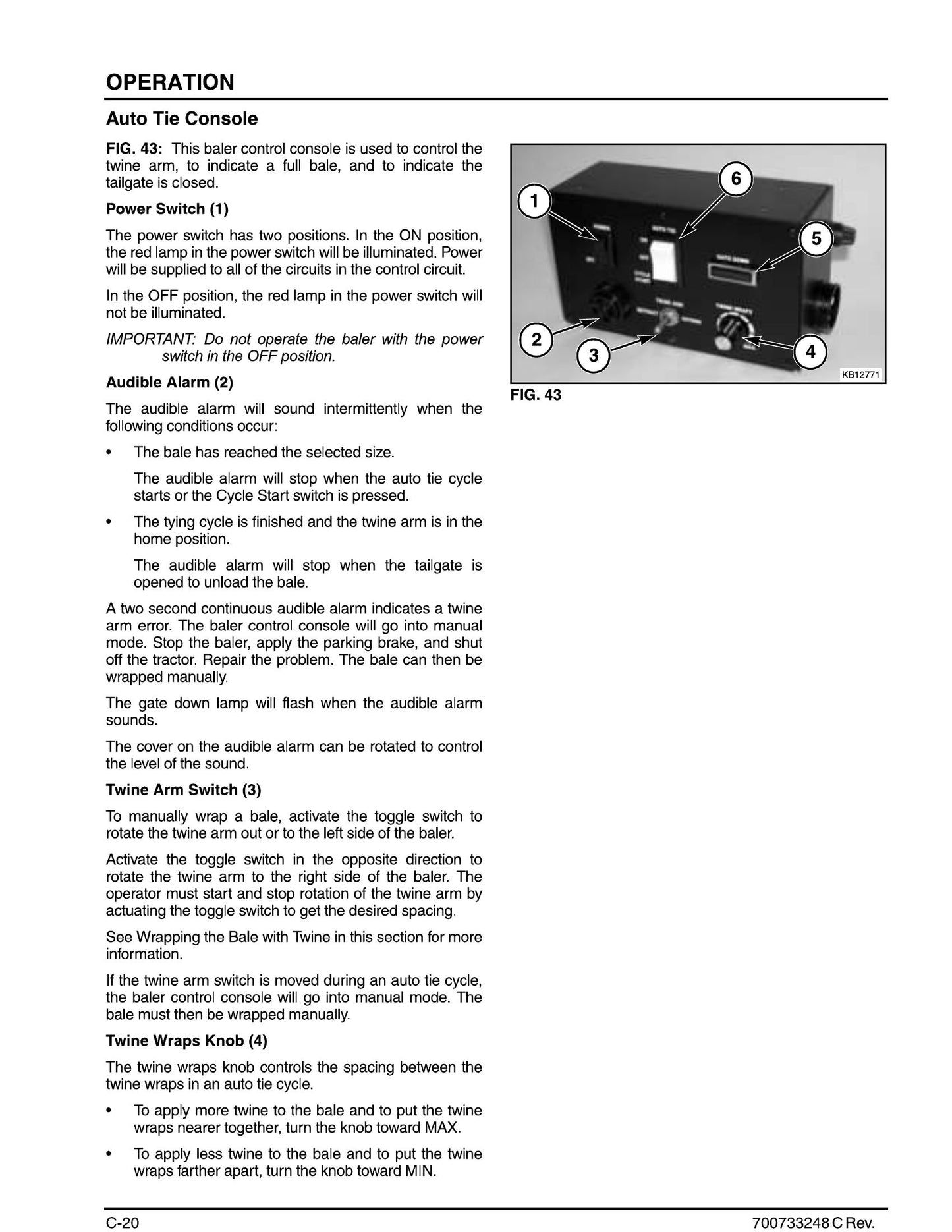 MASSEY FERGUSON MF1745 Round Baler Factory Workshop Operator Manual (EN)
