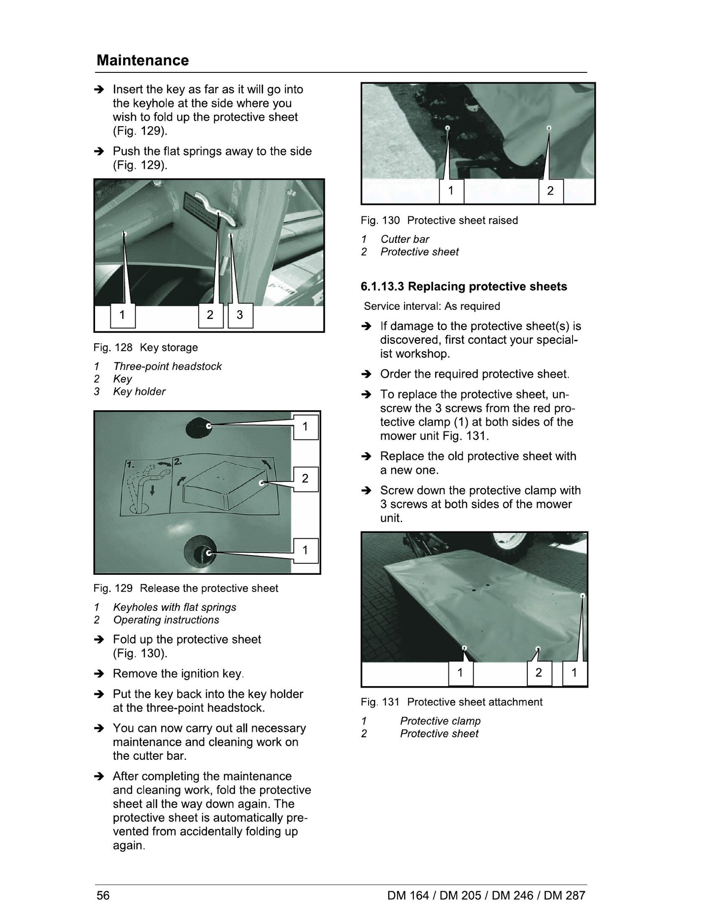 MASSEY FERGUSON DM164 DM205 DM246 DM287 Mower Factory Workshop Operator Manual MF1358M362