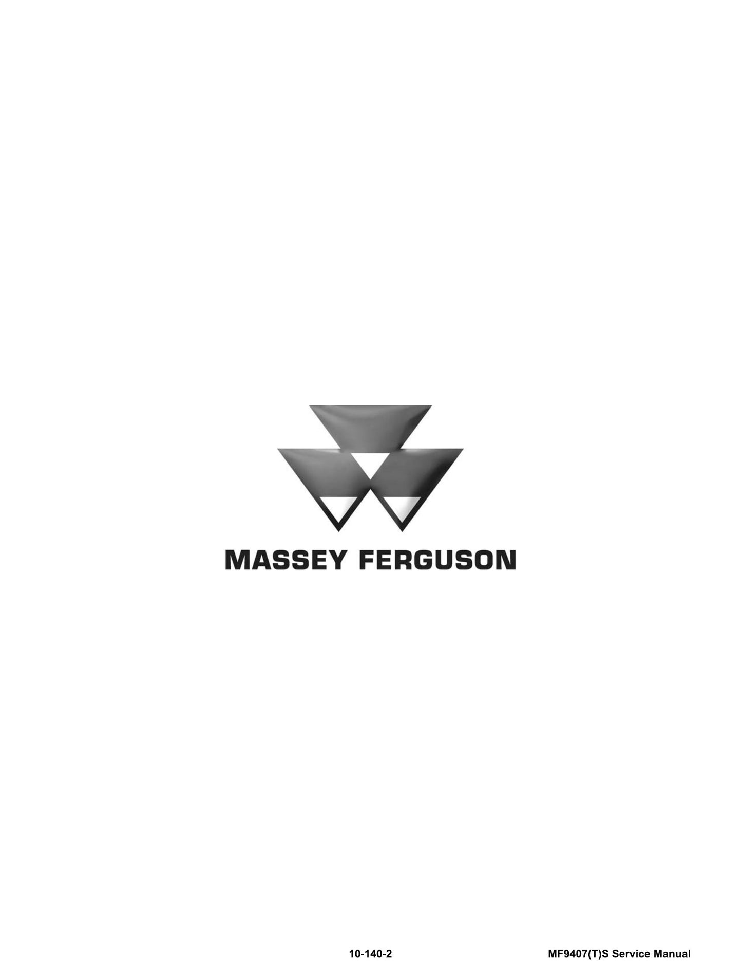 MASSEY FERGUSON MF9407TS MF9407S Telehandler Factory Workshop Service Manual 1857801M1
