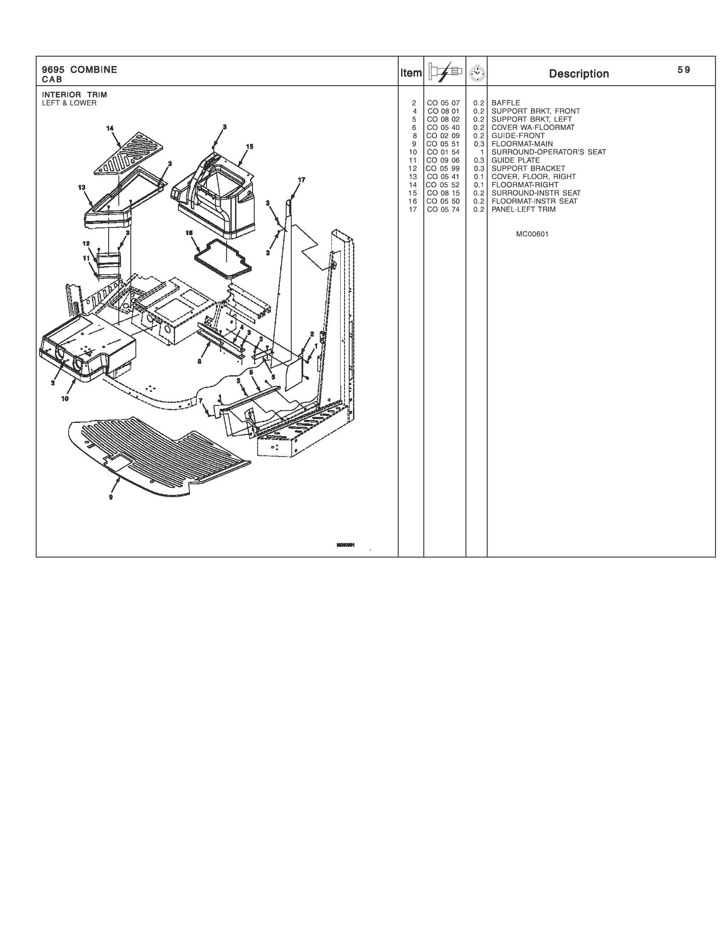 AGCO 9695 Combine Harvester Repair Time Schedule 4283382M2