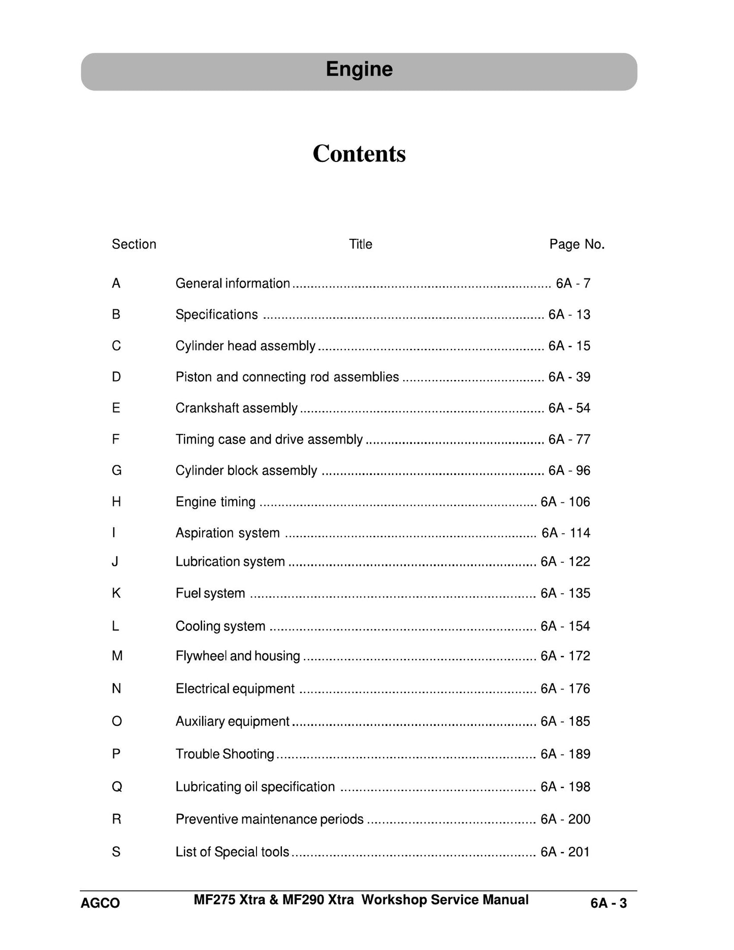 MASSEY FERGUSON 275 290 Tractor Workshop Factory Workshop Service Manual