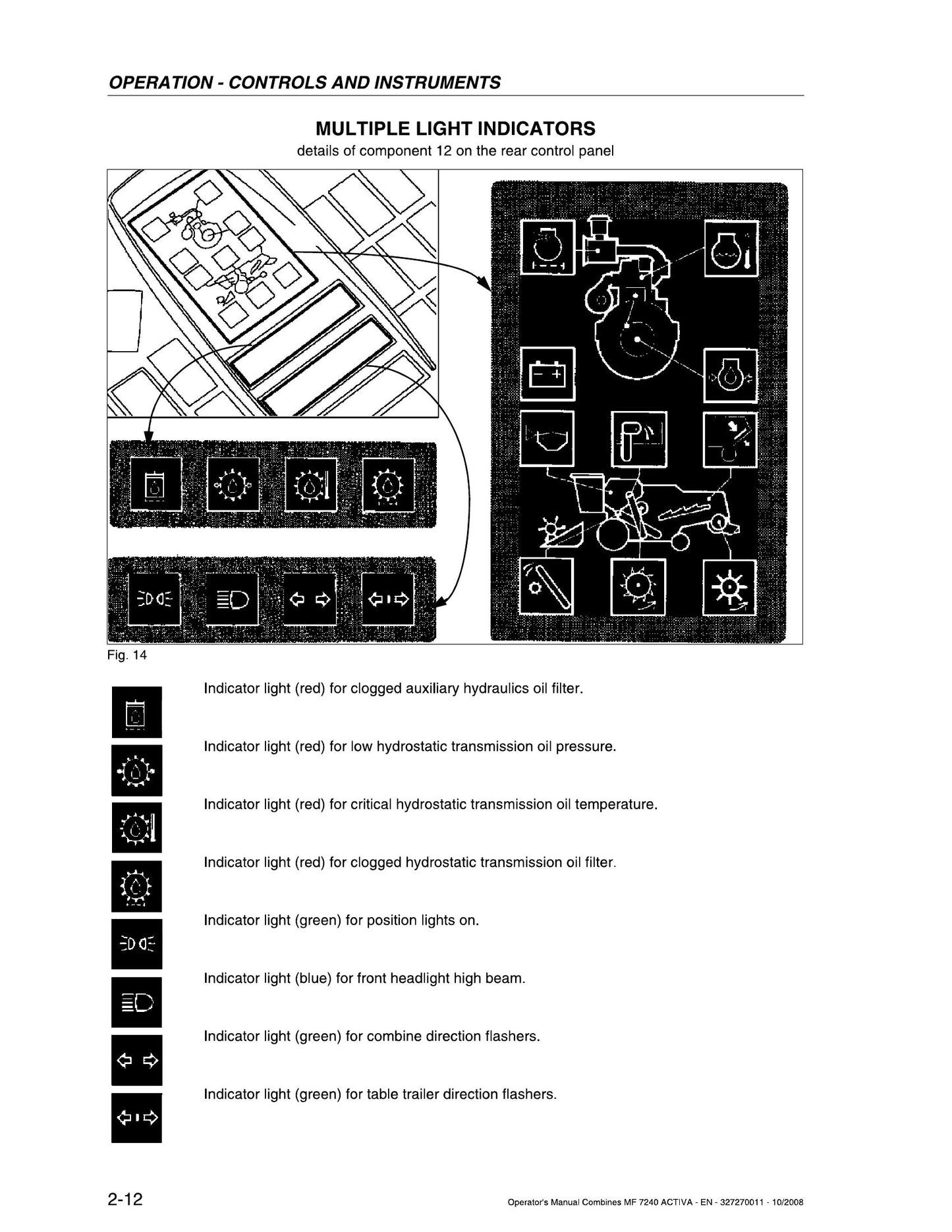 MASSEY FERGUSON MF7240 ACTIVA Combine Harvester Factory Workshop Operator Manual
