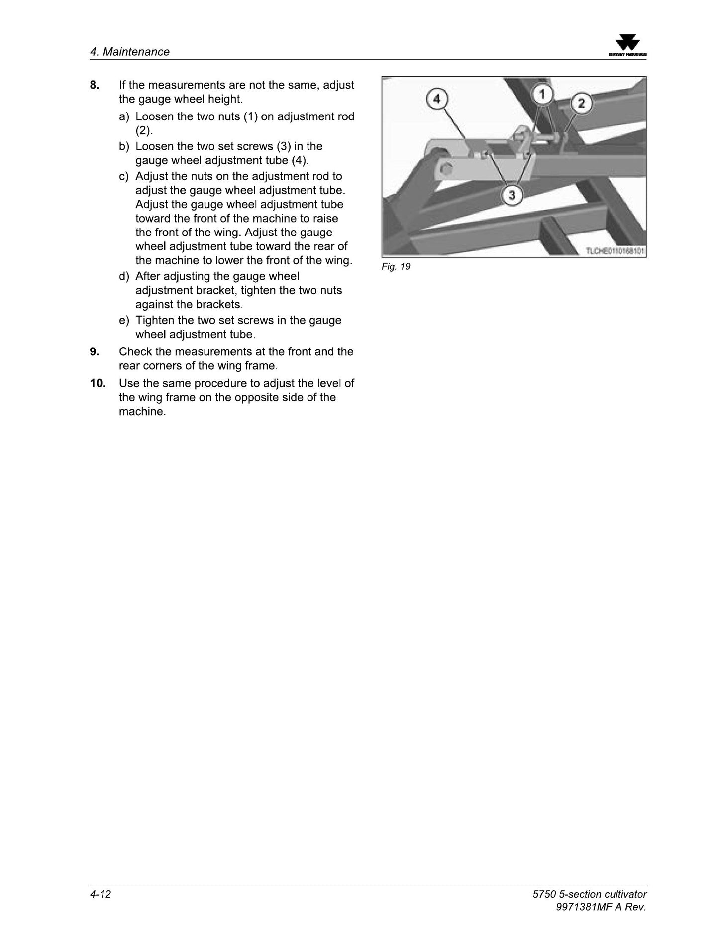 MASSEY FERGUSON 5750 Cultivator Factory Workshop Operator Manual (EN)
