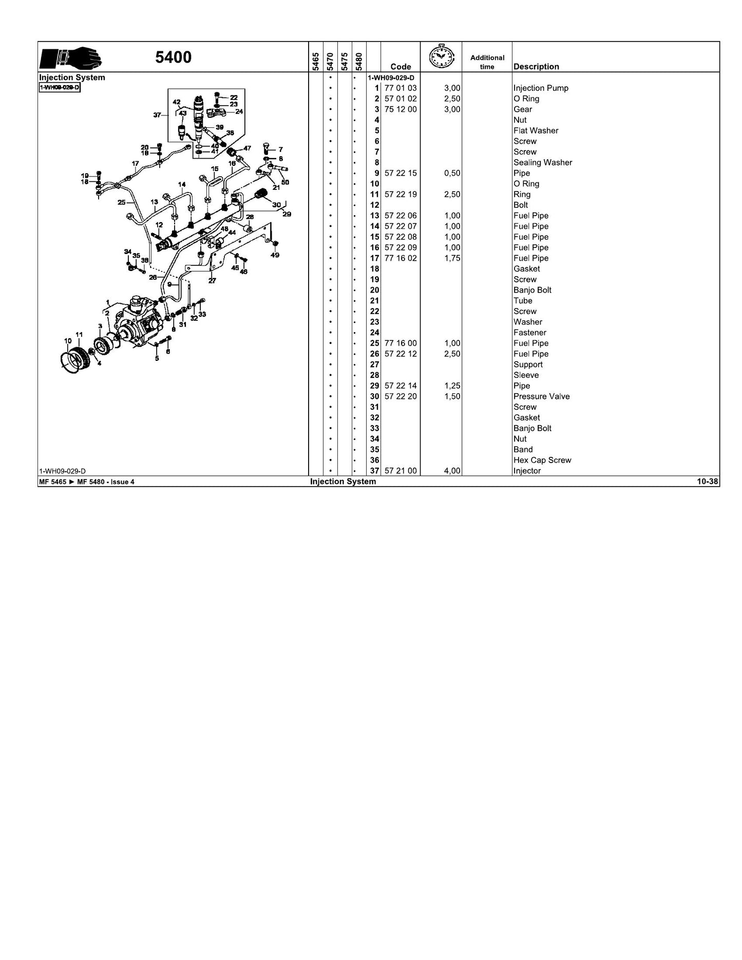 MASSEY FERGUSON MF 5400 MF 5465 MF 5480 Tractor Factory Workshop Operator Manual