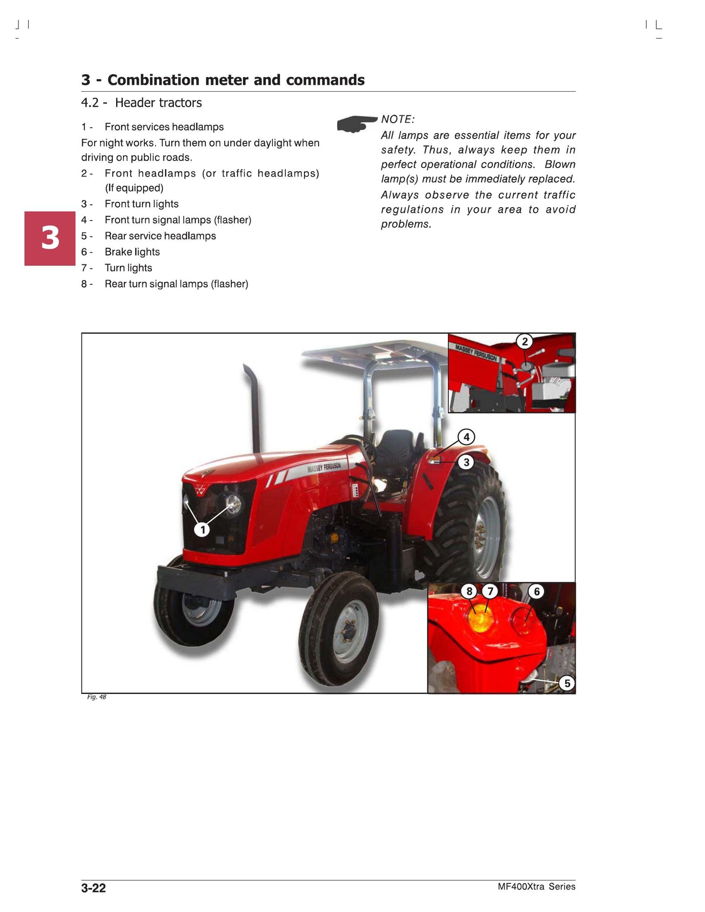 MASSEY FERGUSON MF 425 MF 435 MF 440 MF 445 MF 455 e MF 435 C Tractor Operation Manual