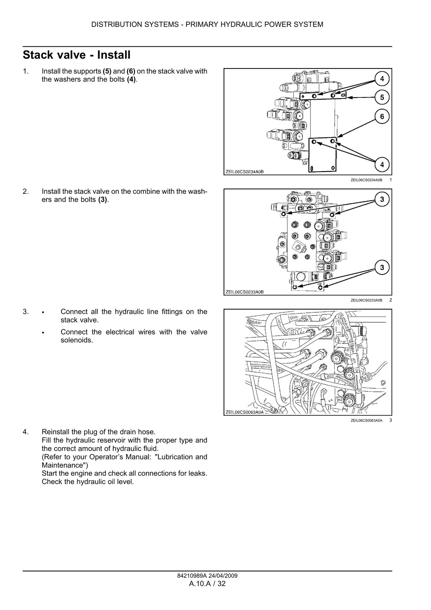 NEW HOLLAND CSX7000 Combine Harvester Factory Workshop Service Manual 84210989A