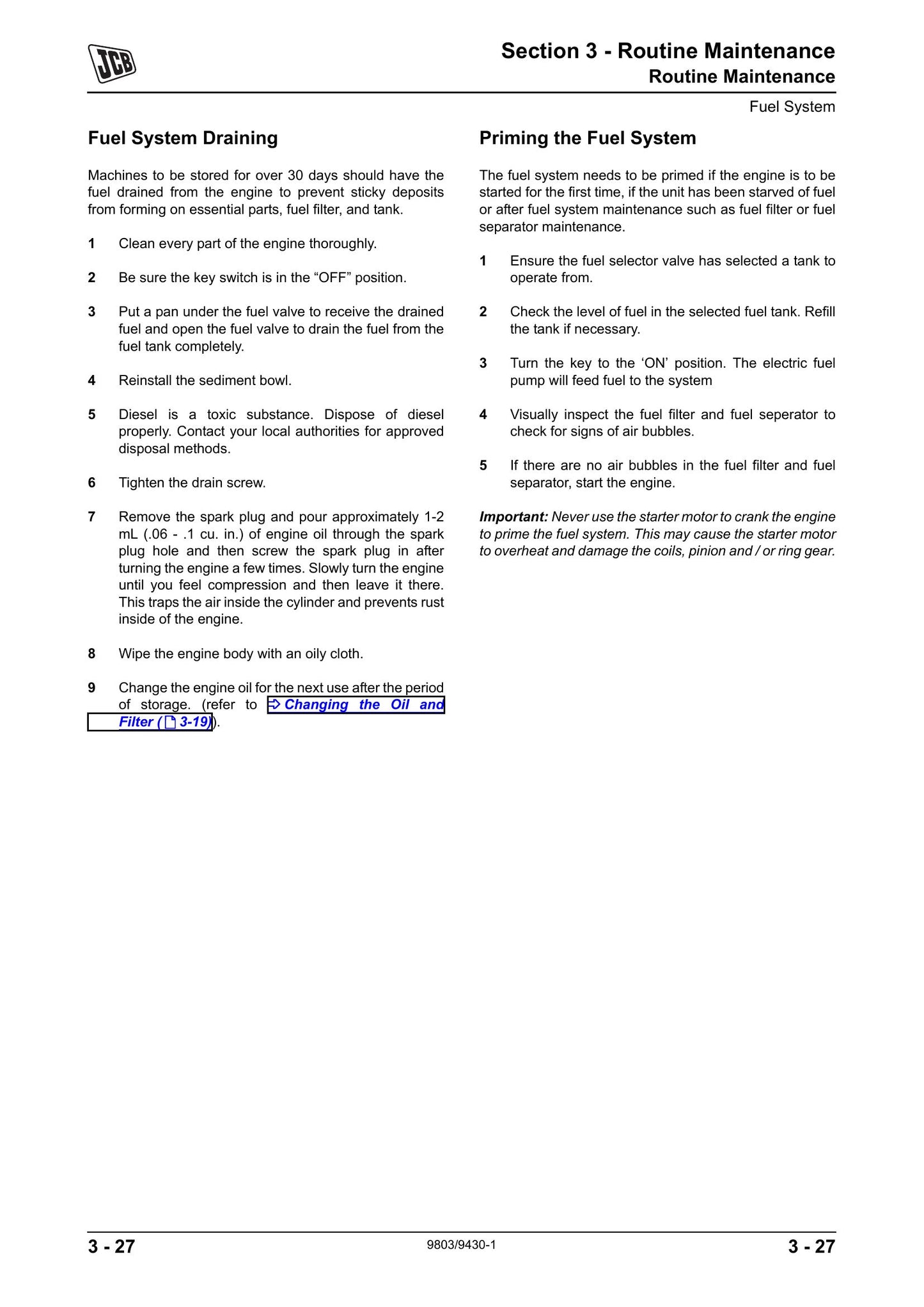 JCB ZT 20D Zero-Turn Mower Factory Workshop Service Manual 9803/9430-1